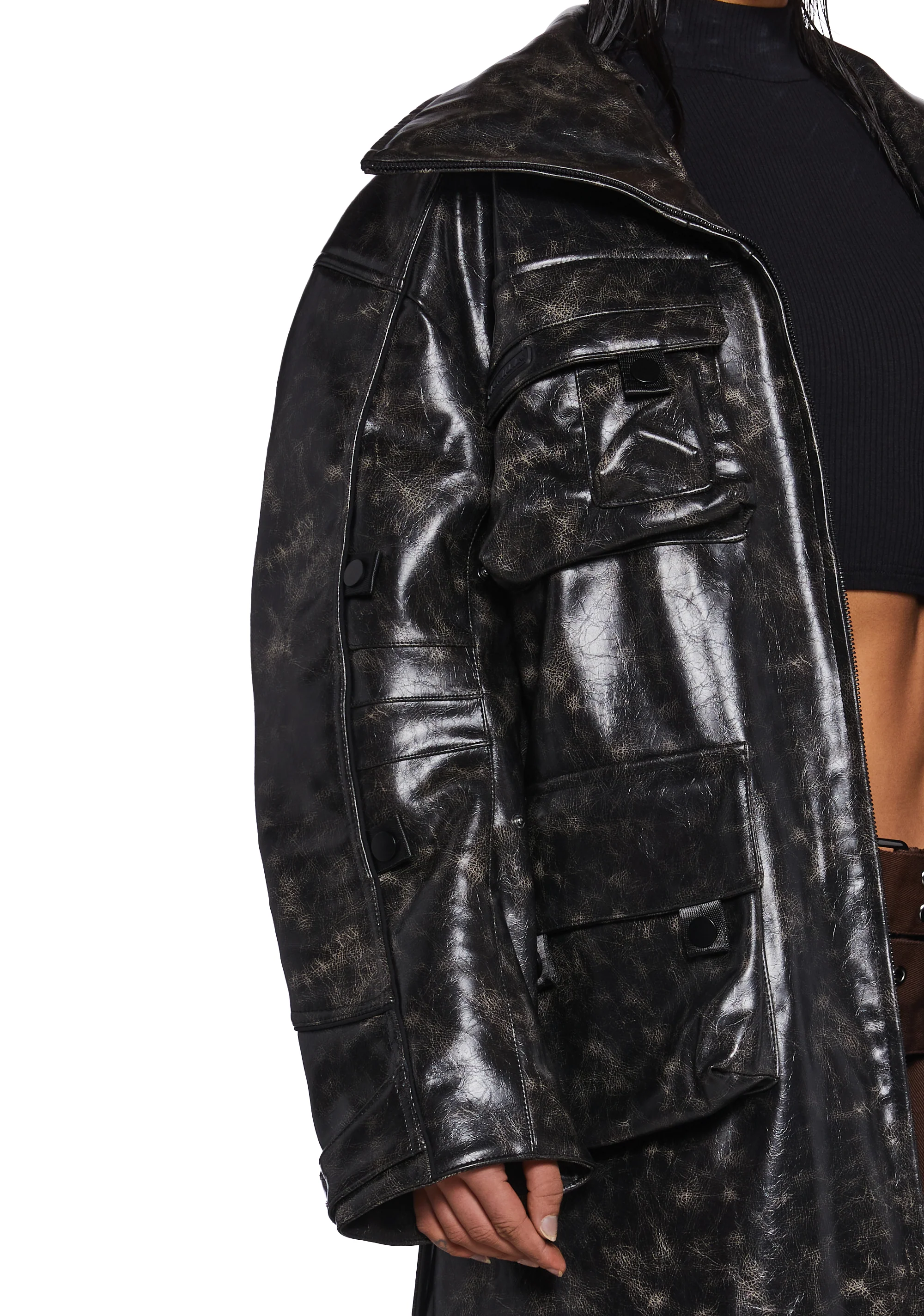 Undercover Leather Coat - Image 2