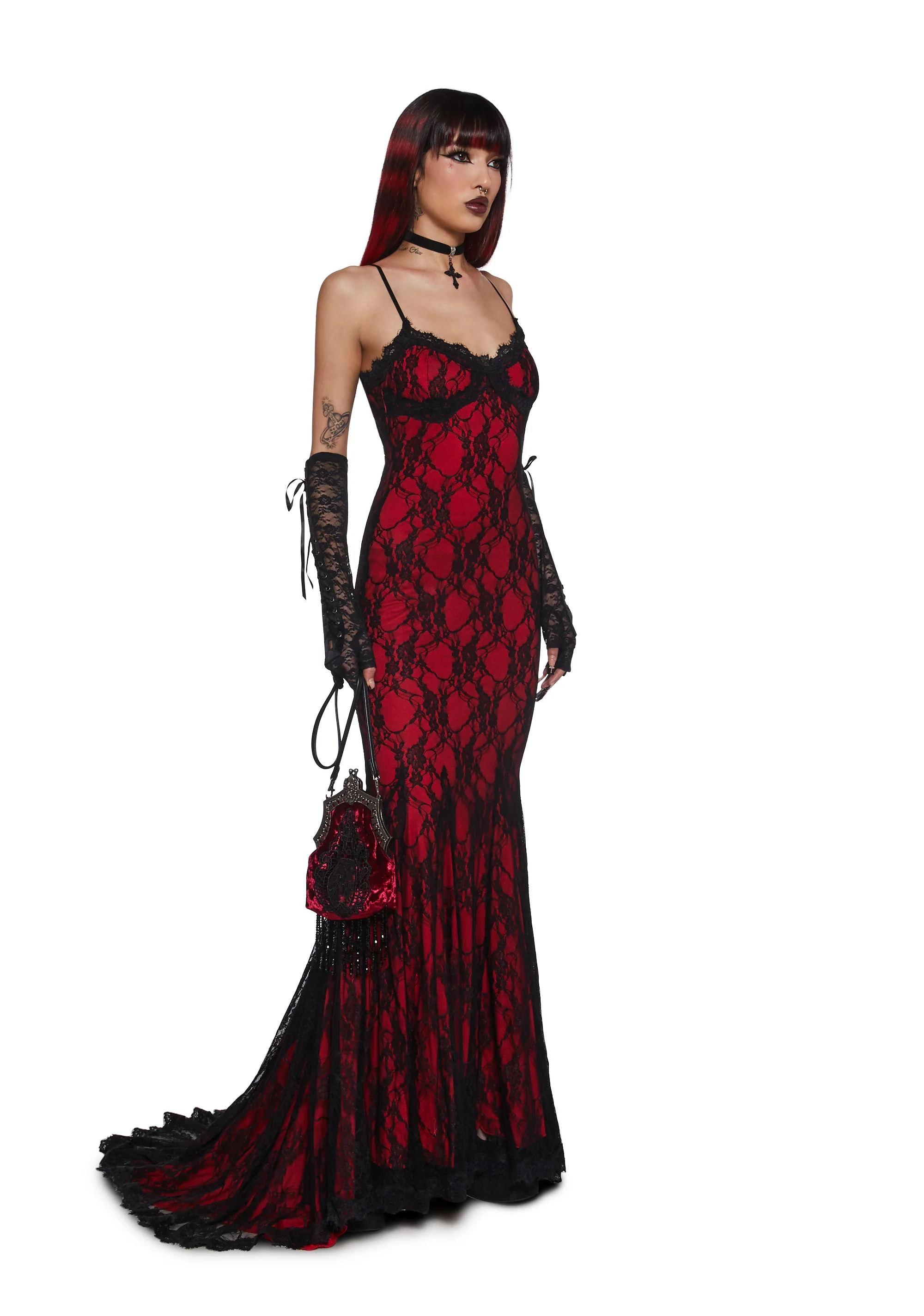 Underground Mistress Lace Maxi Dress - Image 5