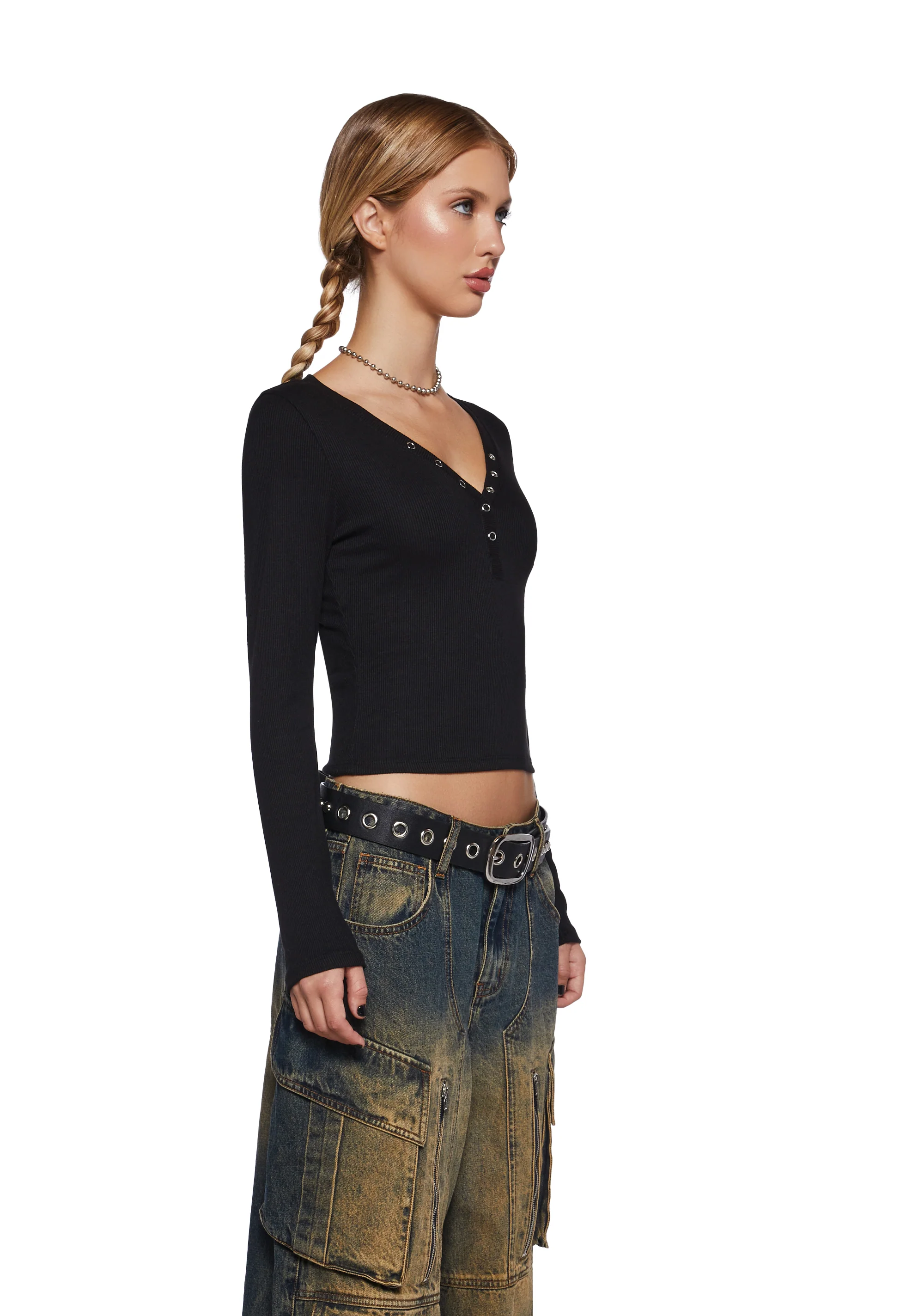 Understated Days Long Sleeve Tee - Black - Image 3