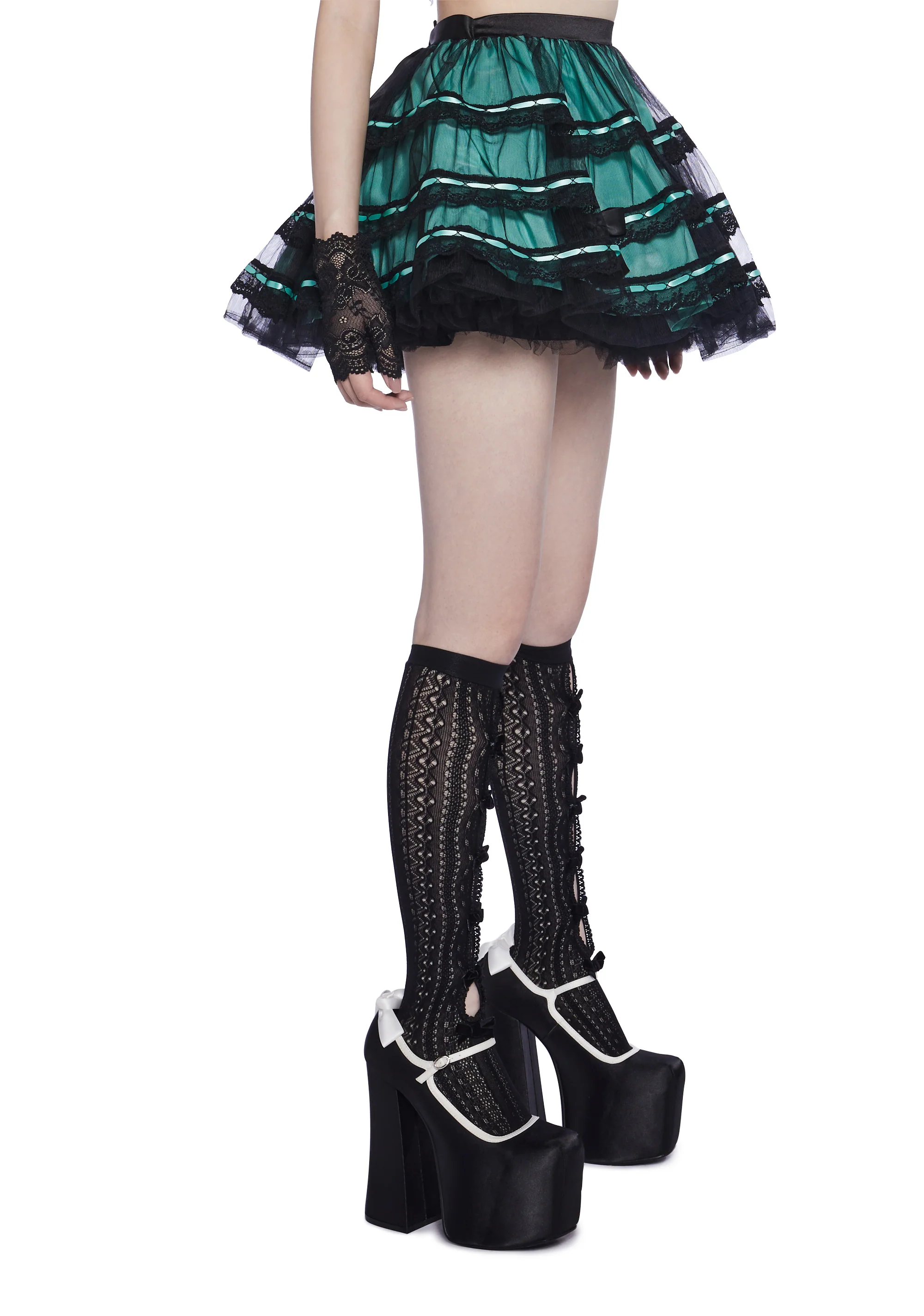 Unholy Grail Tulle Mini Skirt - Mint - Image 3