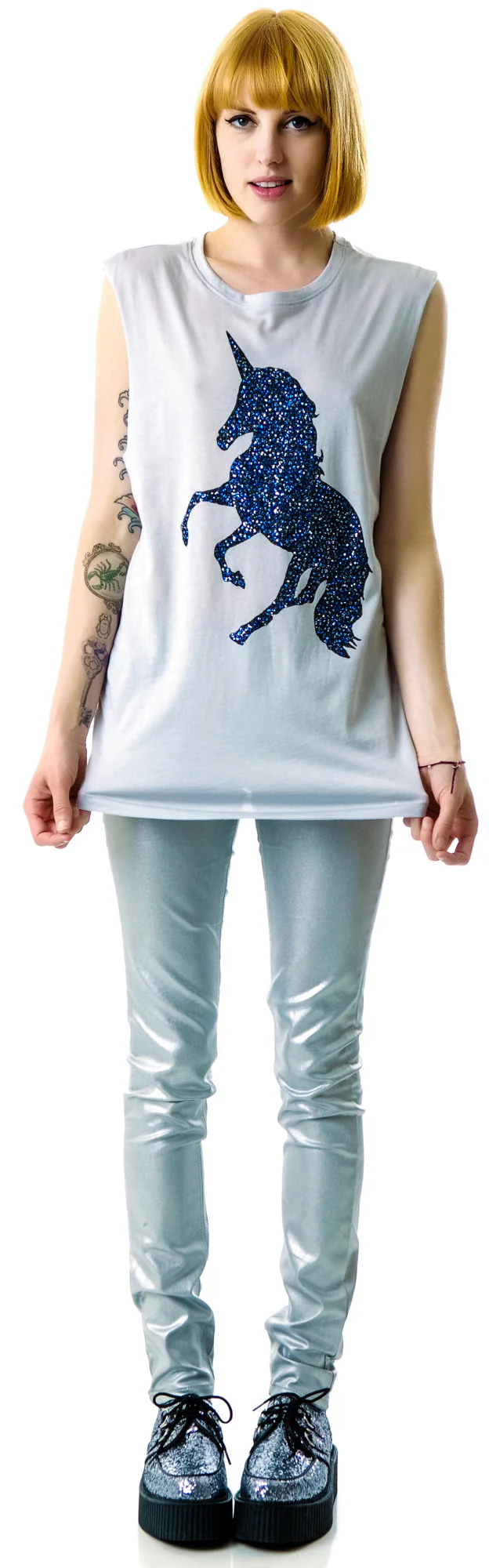Unicorn Sparkles Tank - Light Gray - Image 8