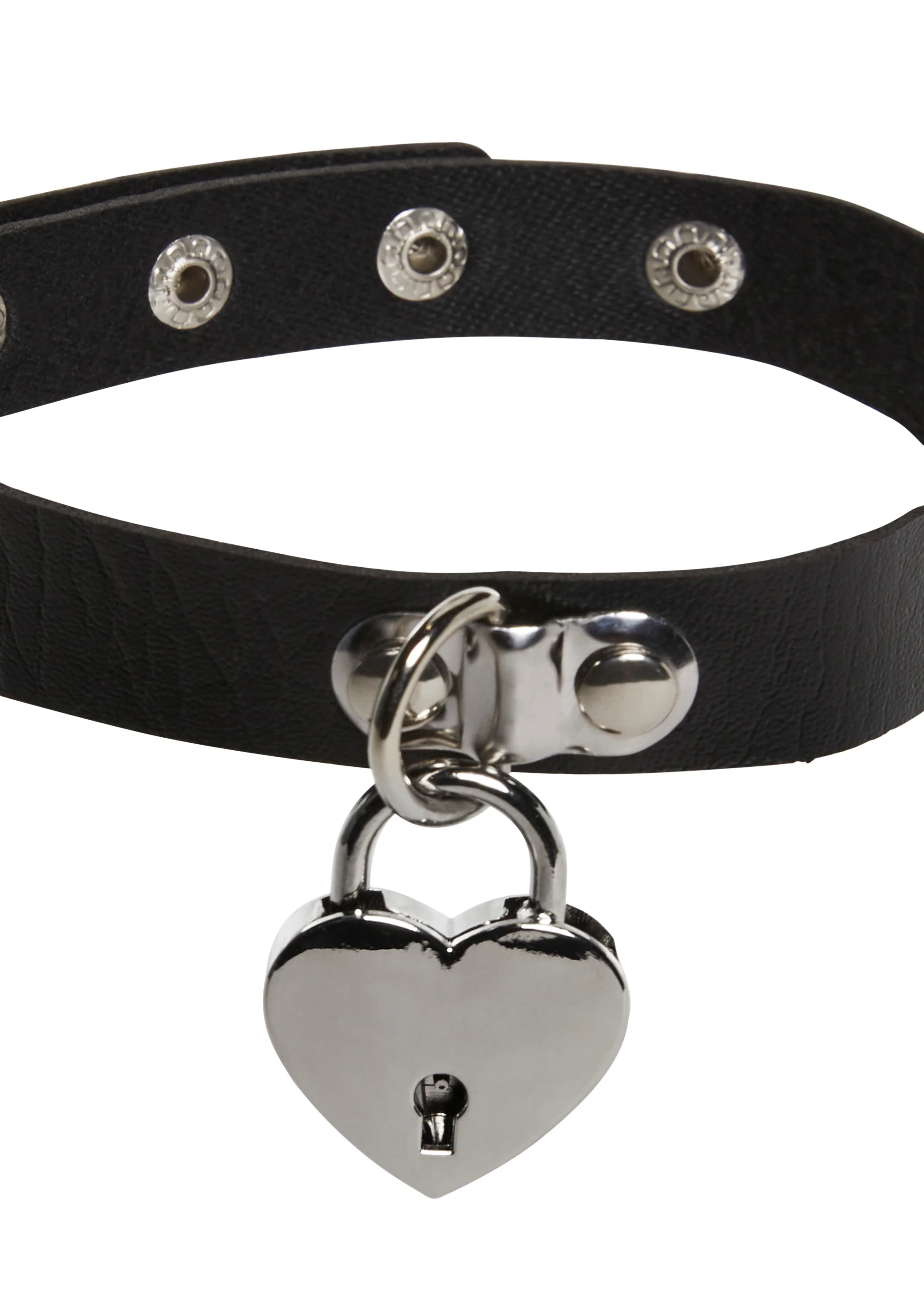 Unlock Me Heart Choker - Black - Image 2