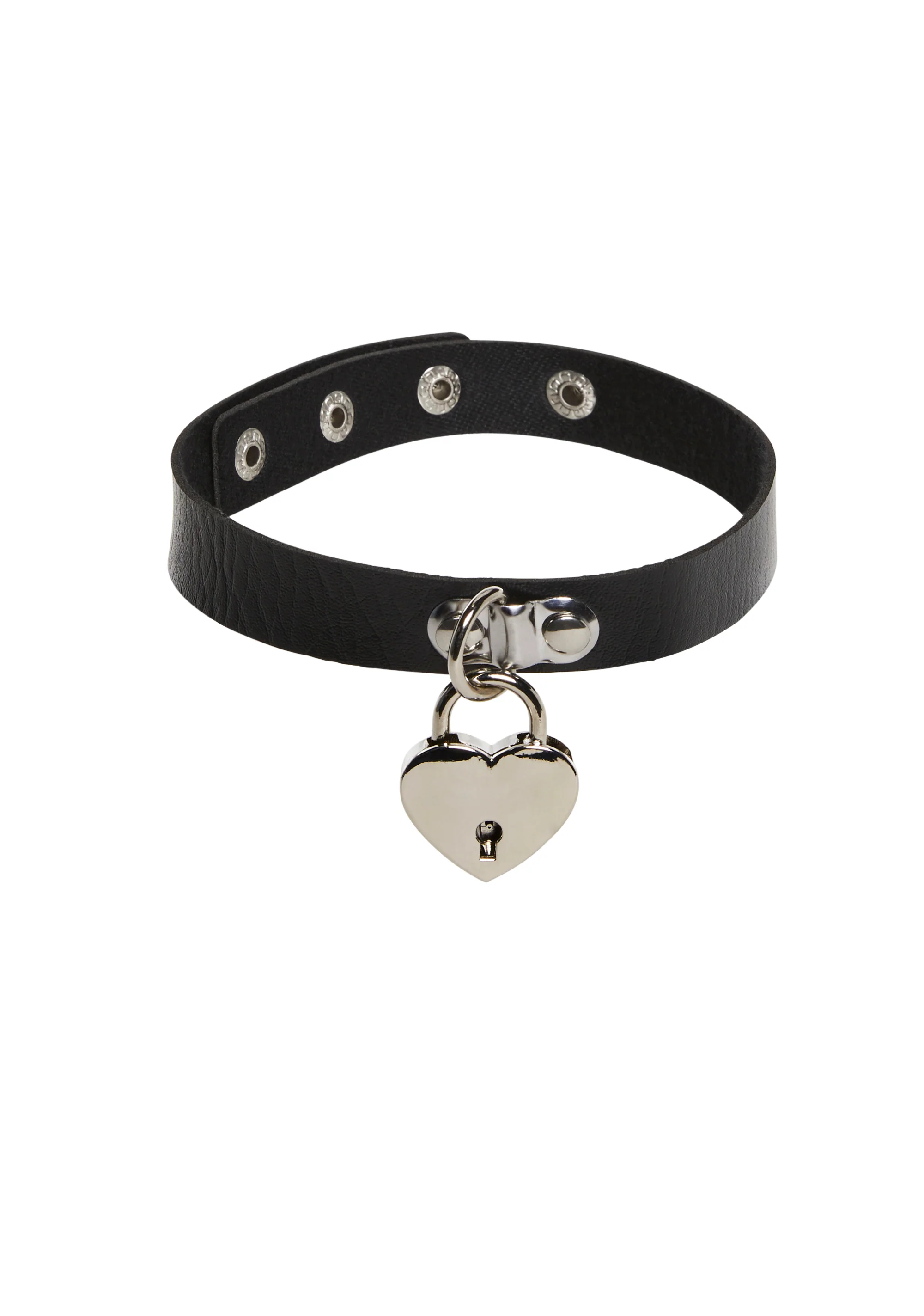 Unlock Me Heart Choker - Black - Image 3