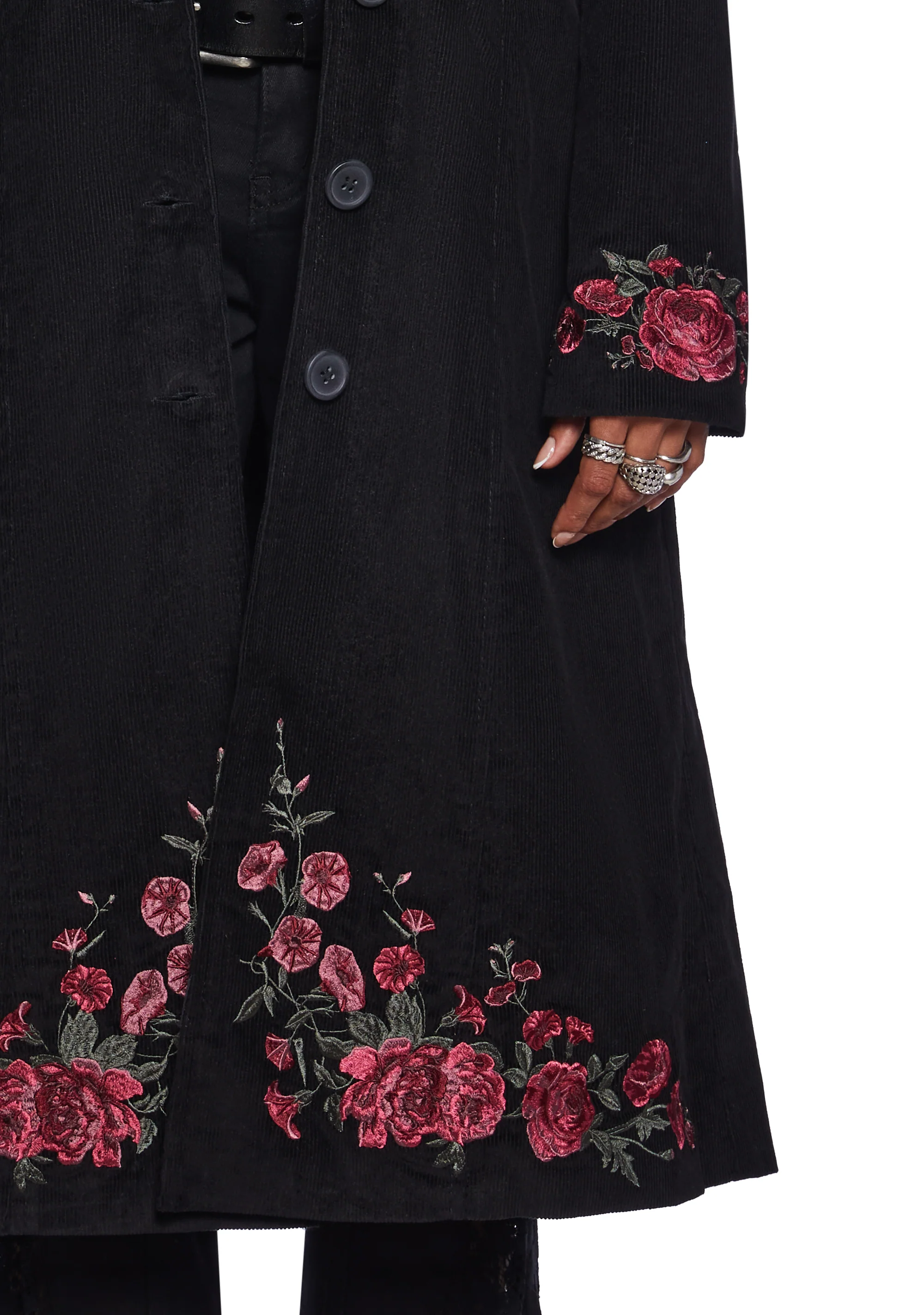 Veiled Candlelight Corduroy Coat - Image 5