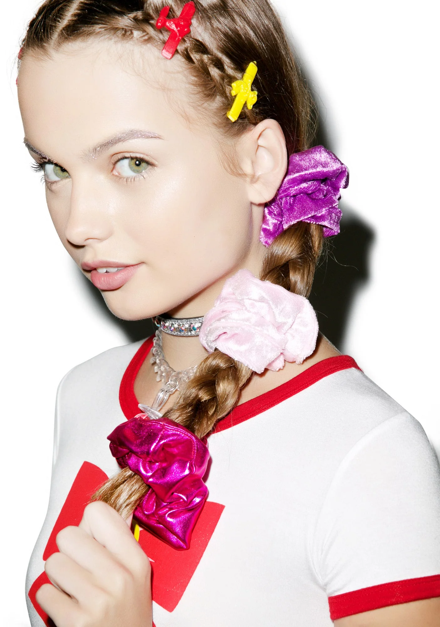 Velvet Barbae Bitch Scrunchie - Dark Purple - Image 5