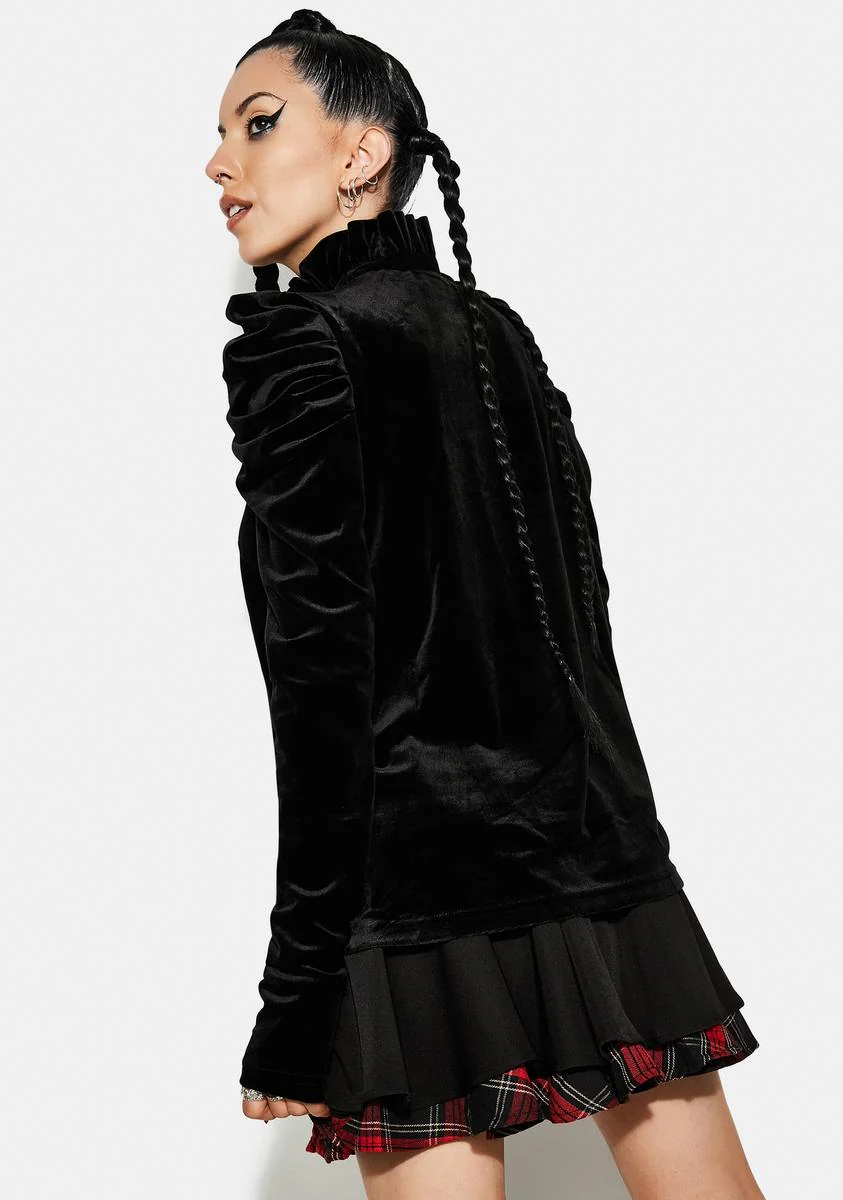 Velvet Bow Shirt - Image 4