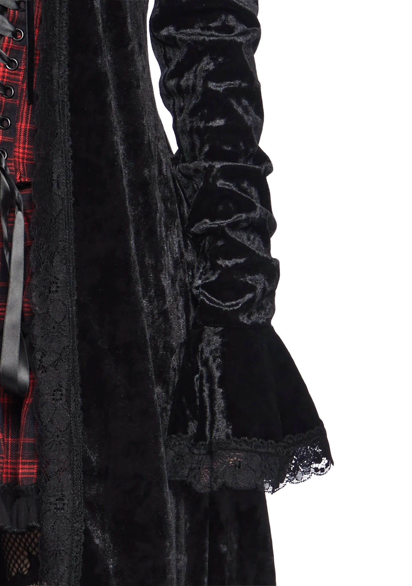 Dark Soiree Velvet Cardigan - Image 2