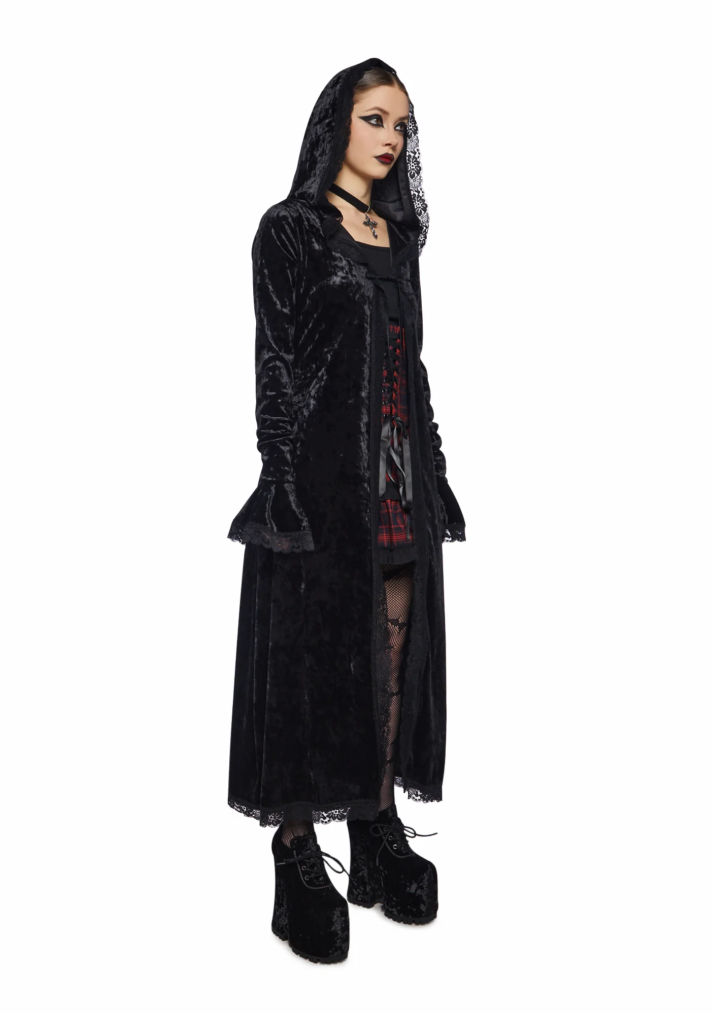 Dark Soiree Velvet Cardigan - Image 3