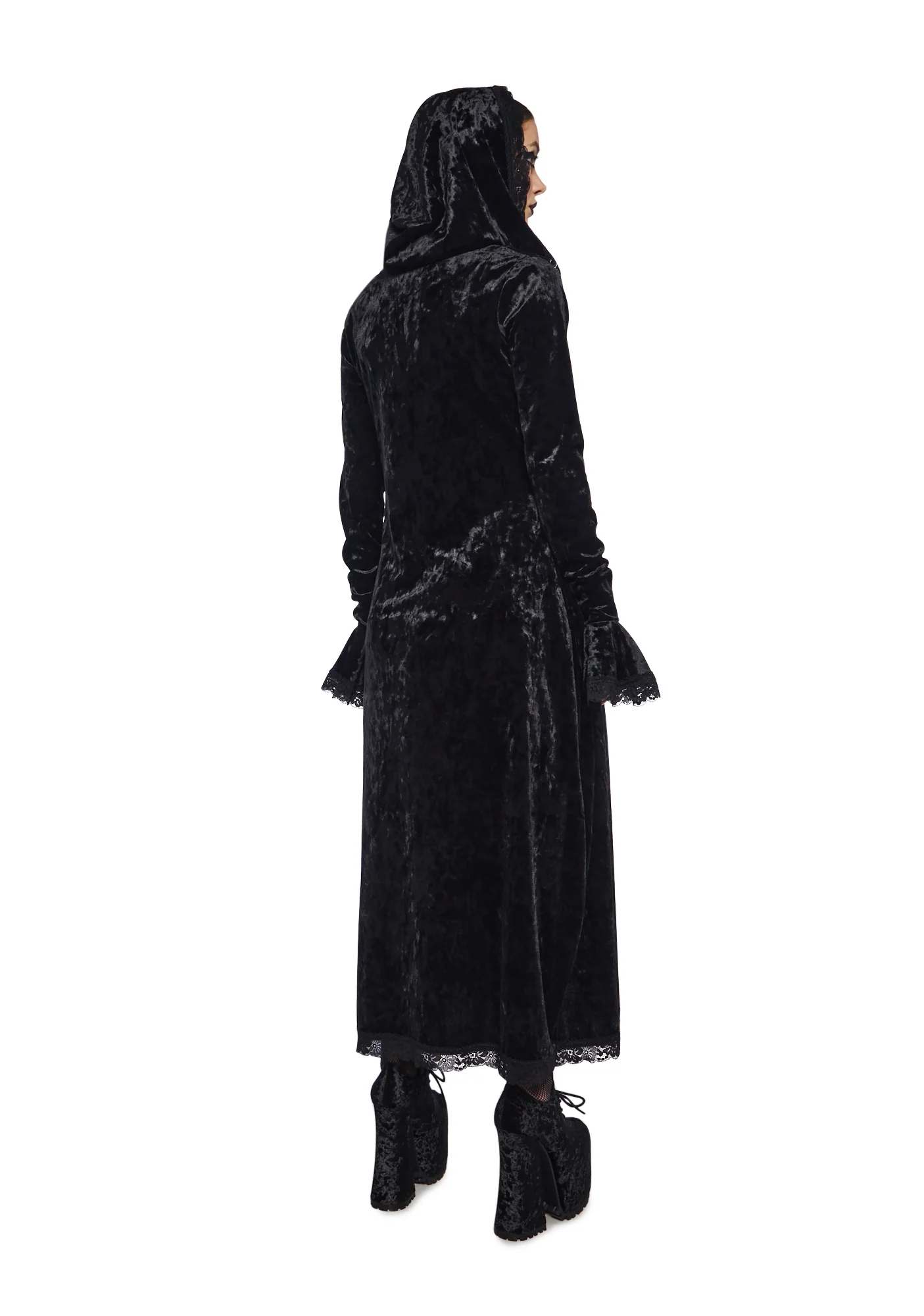 Dark Soiree Velvet Cardigan - Image 4