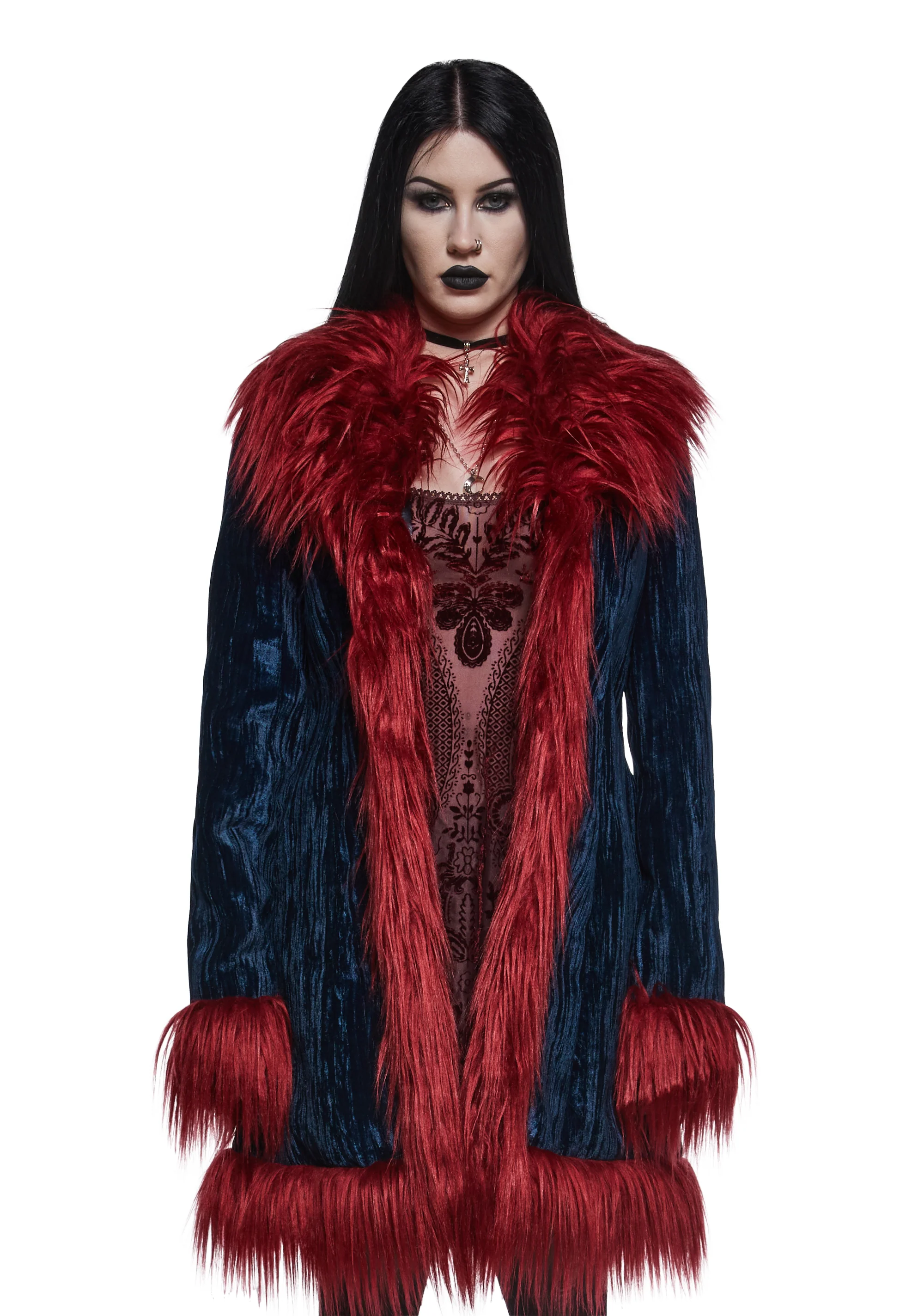 Art Magic Velvet Coat - Blue - Image 6