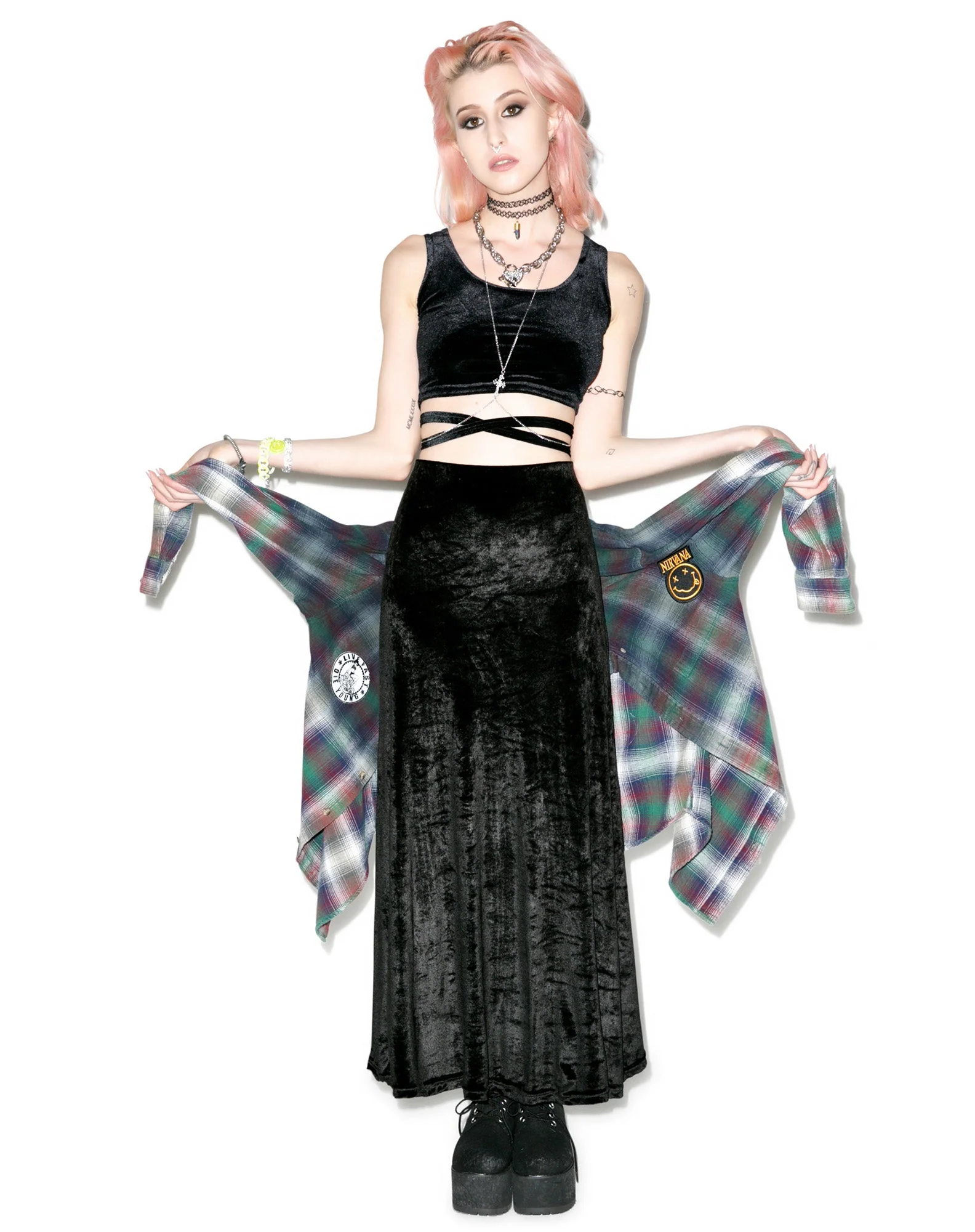 Velvet Underground Maxi Skirt - Black - Image 8