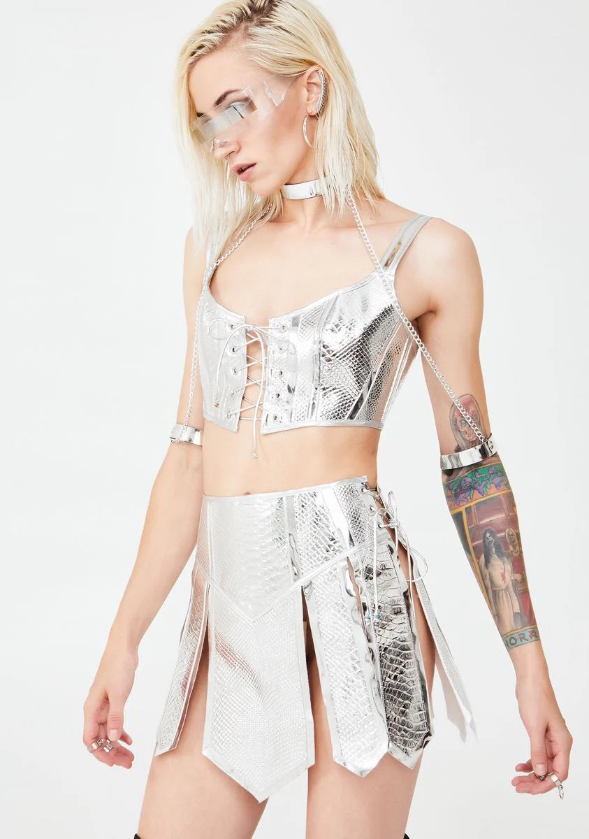 Vile Guardian Metallic Bustier - Image 2