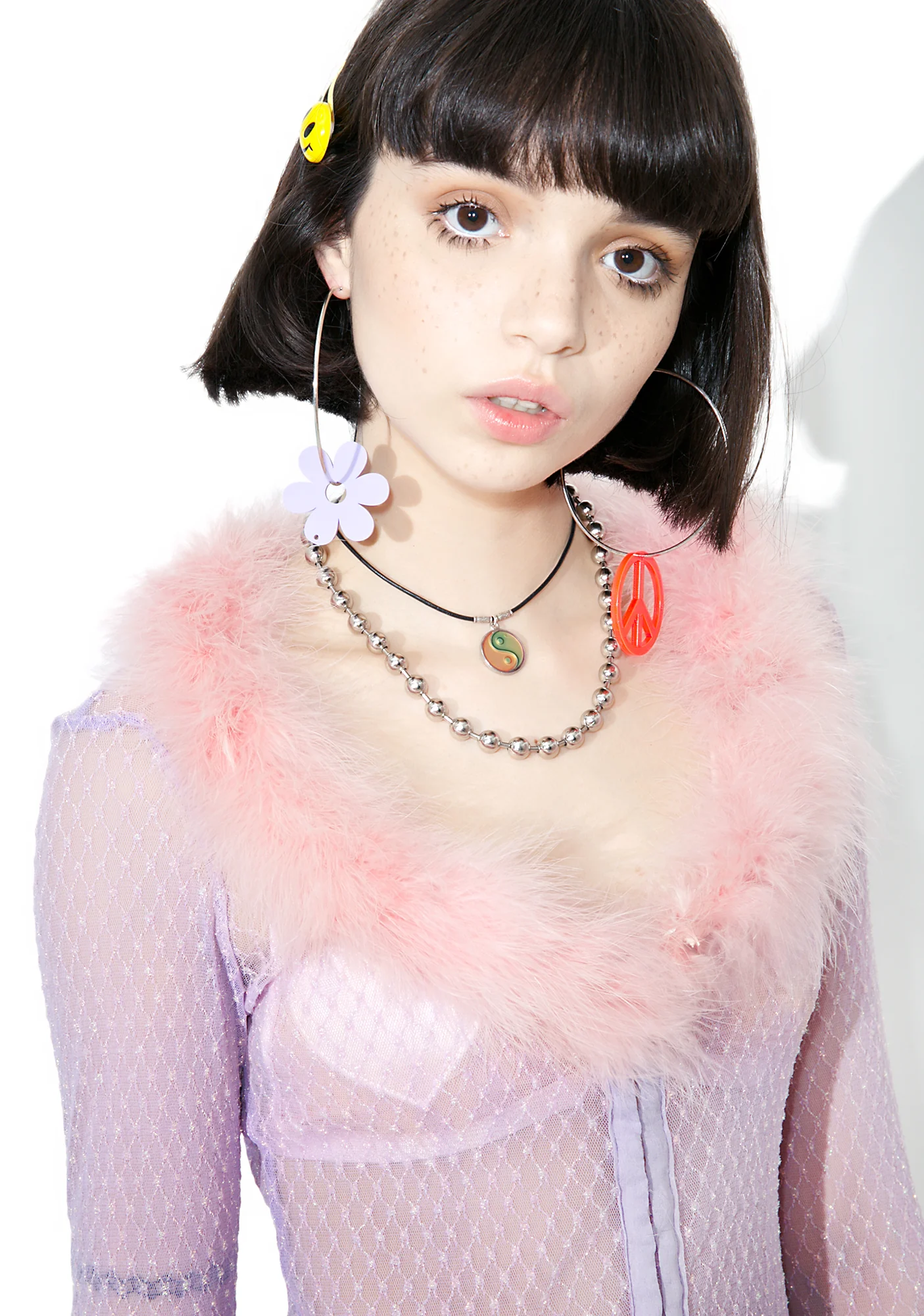 Vintage 90s Betsey Johnson Glitter Boa Trim Top - Image 3