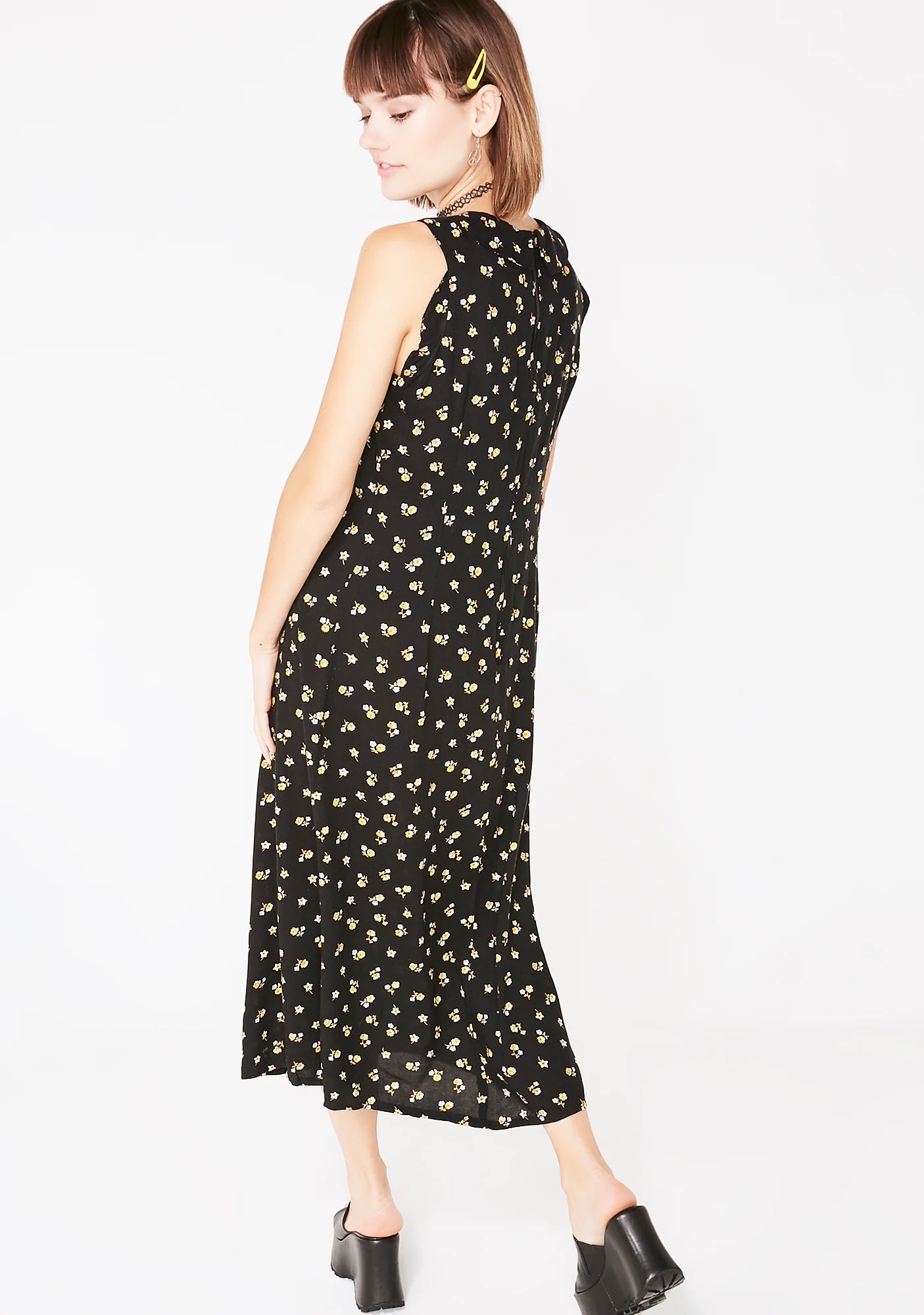 Vintage 90s Floral Maxi Dress - Image 3