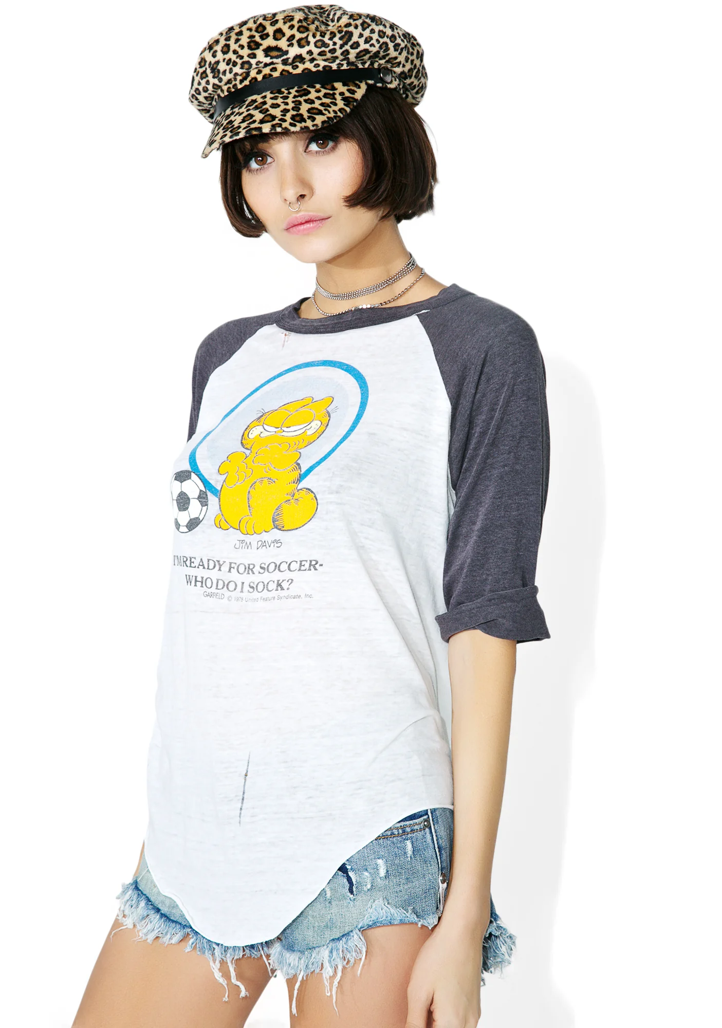 Vintage Garfield Raglan Tee - Image 3