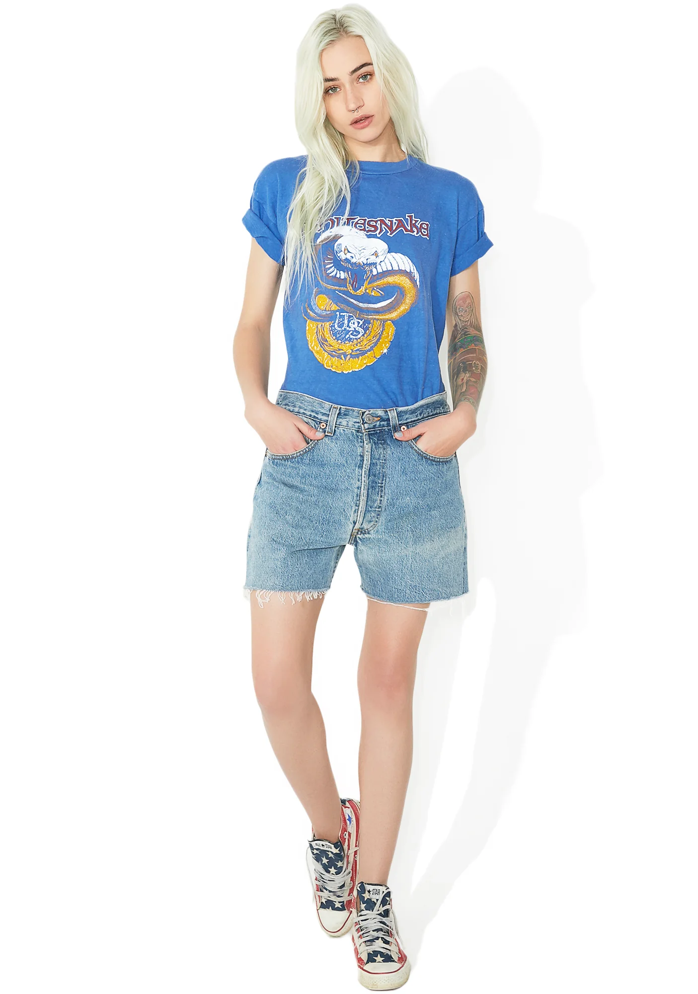 Vintage Levi Cut Off Denim Shorts - Image 2