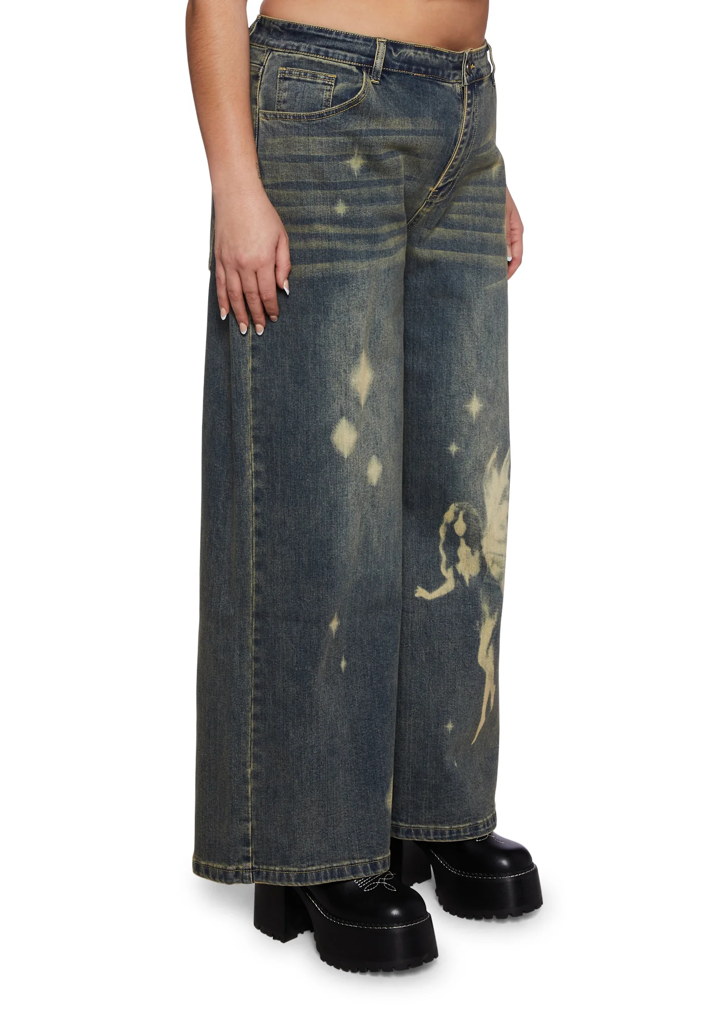 Plus Fae Sightings Wide Leg Jeans - Image 4