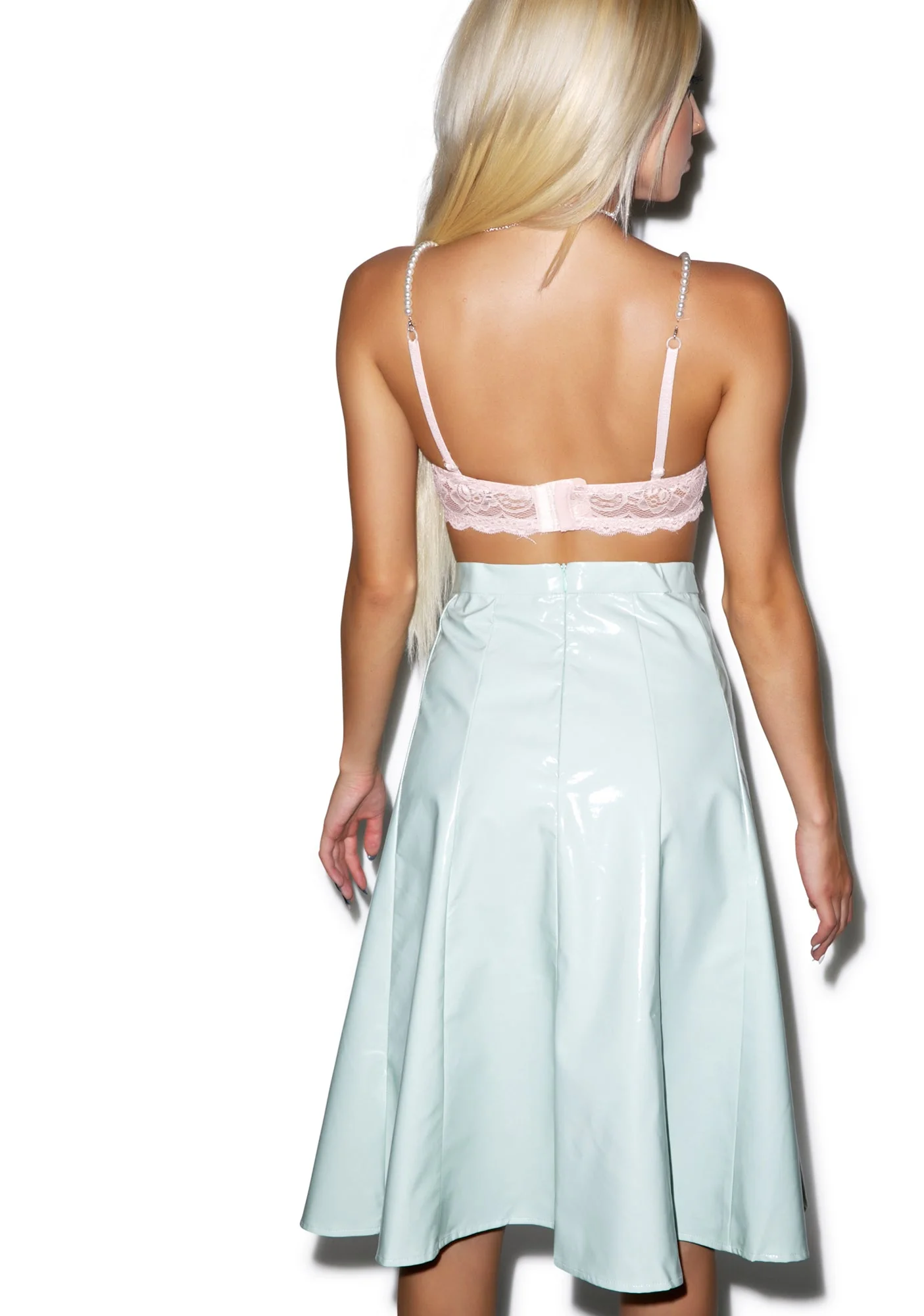 Vinyl Frontier Skirt - Light Orange - Image 3