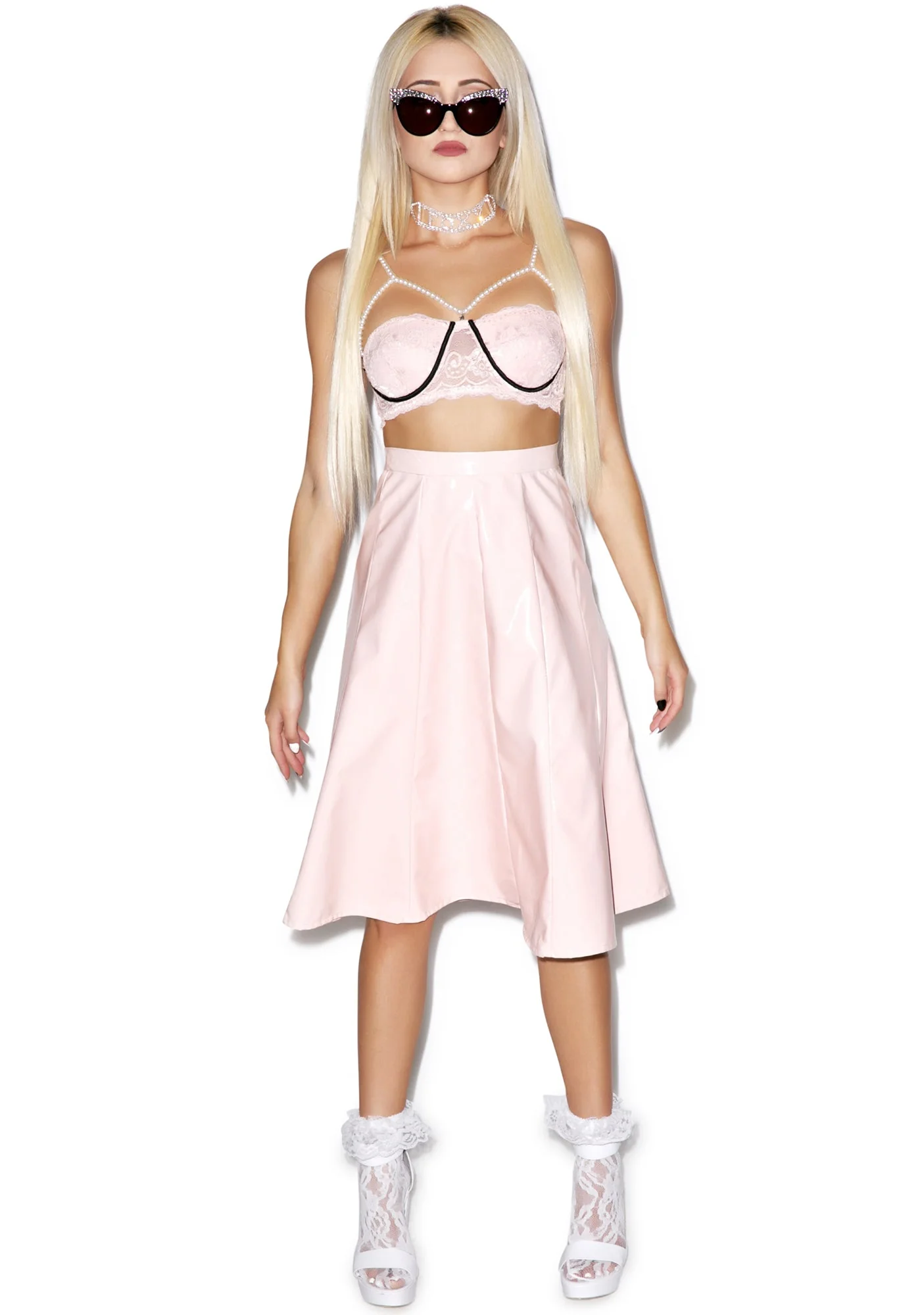 Vinyl Frontier Skirt - Light Orange - Image 7