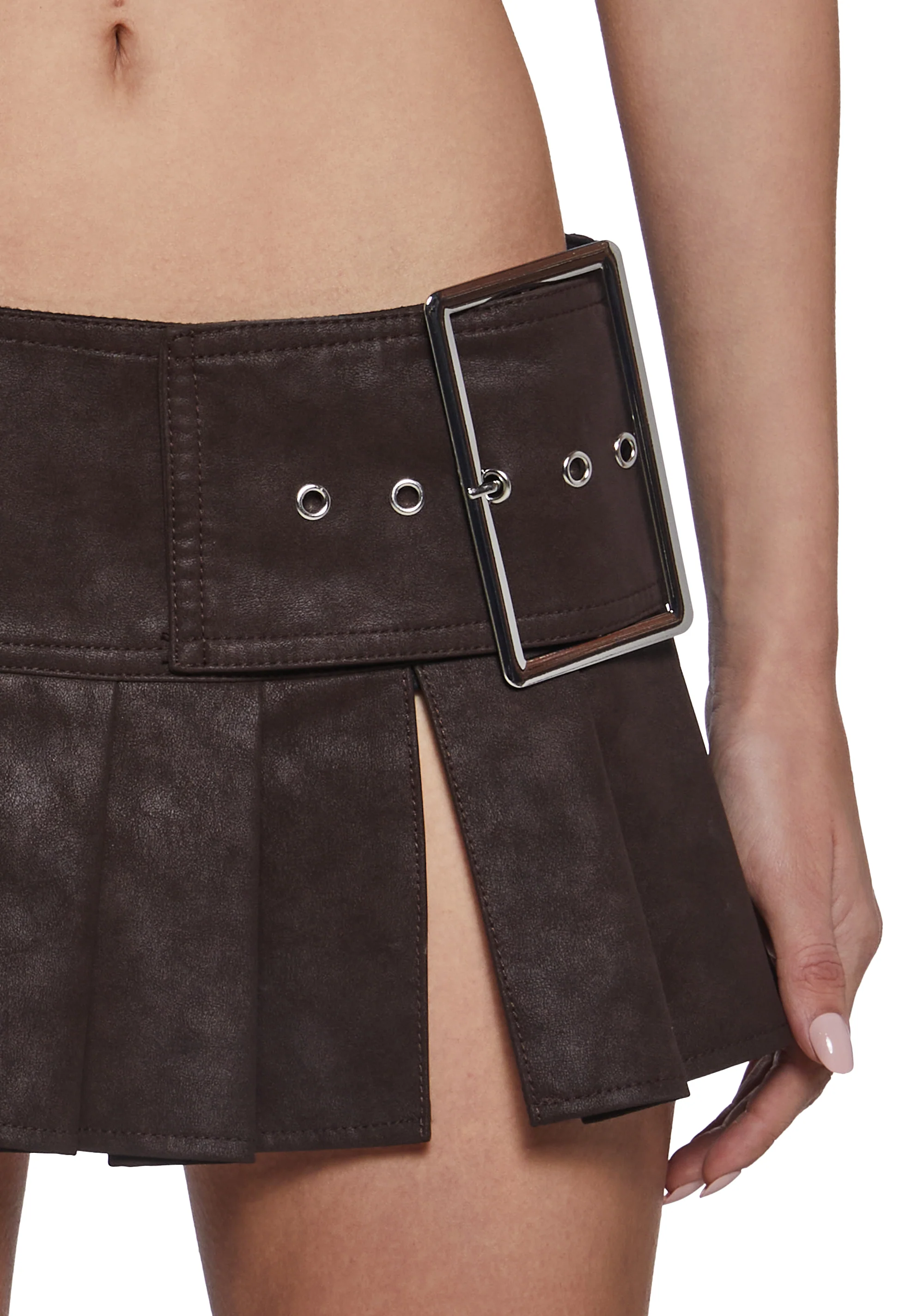 Viral Takeover Mini Skirt - Brown - Image 5