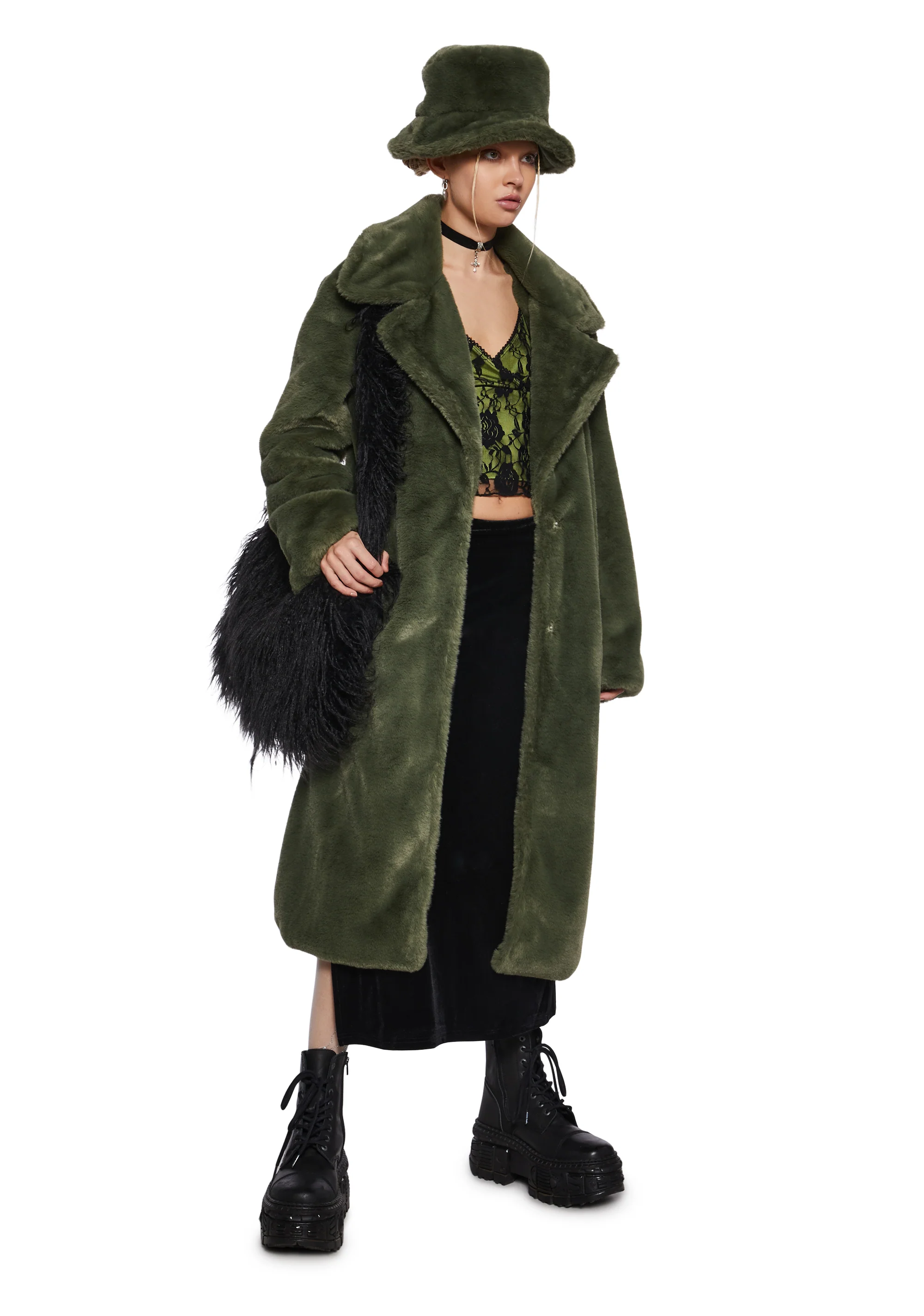 Virtual Insanity Faux Fur Coat And Hat - Image 5
