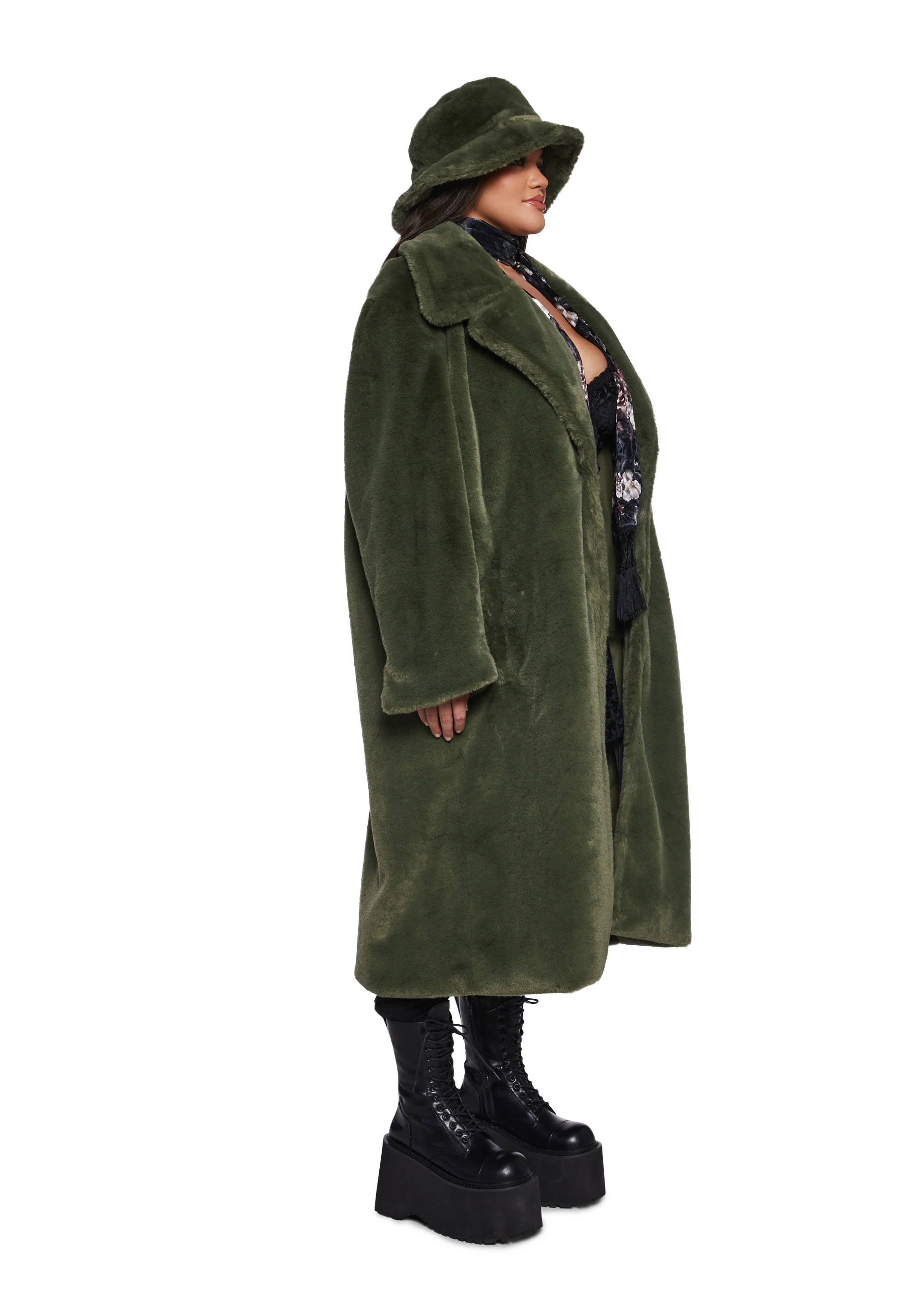 Virtual Insanity Faux Fur Coat And Hat - Image 6