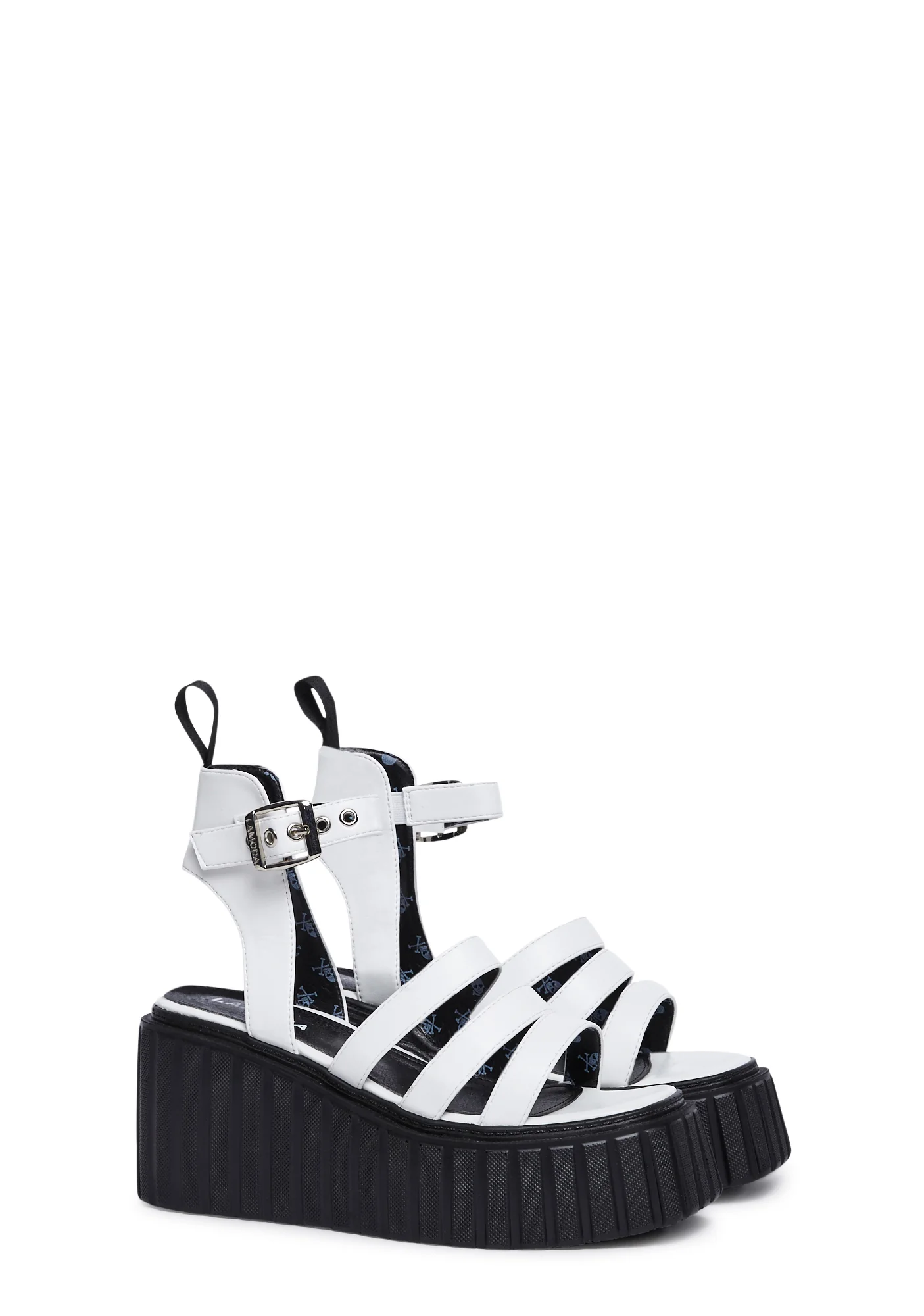Virtue Creeper Wedge Sandals - White - Image 3