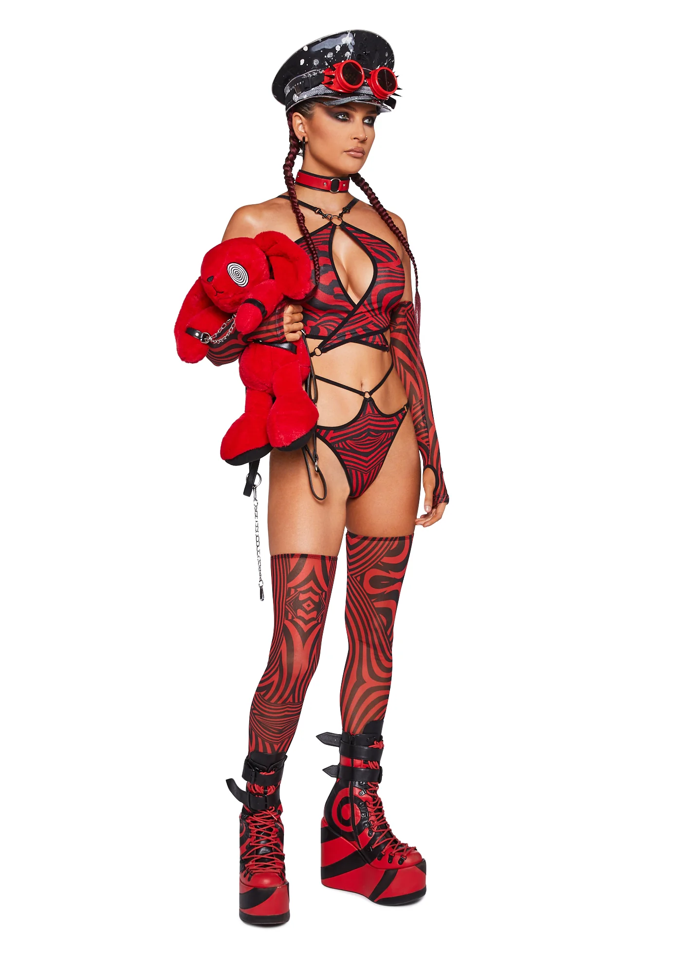 Waking Dream Top & Gloves Set - Red - Image 2