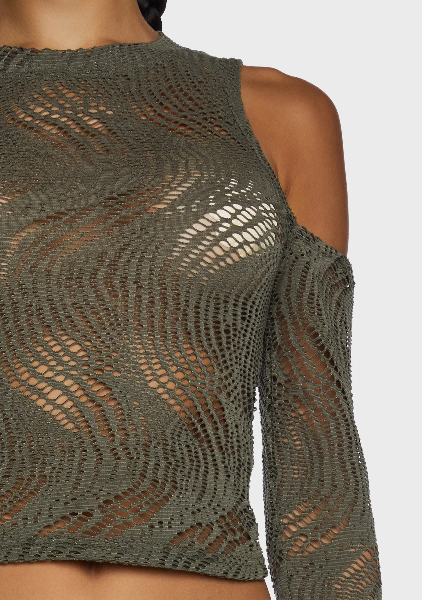 Warned You Crop Top - Green - Image 2