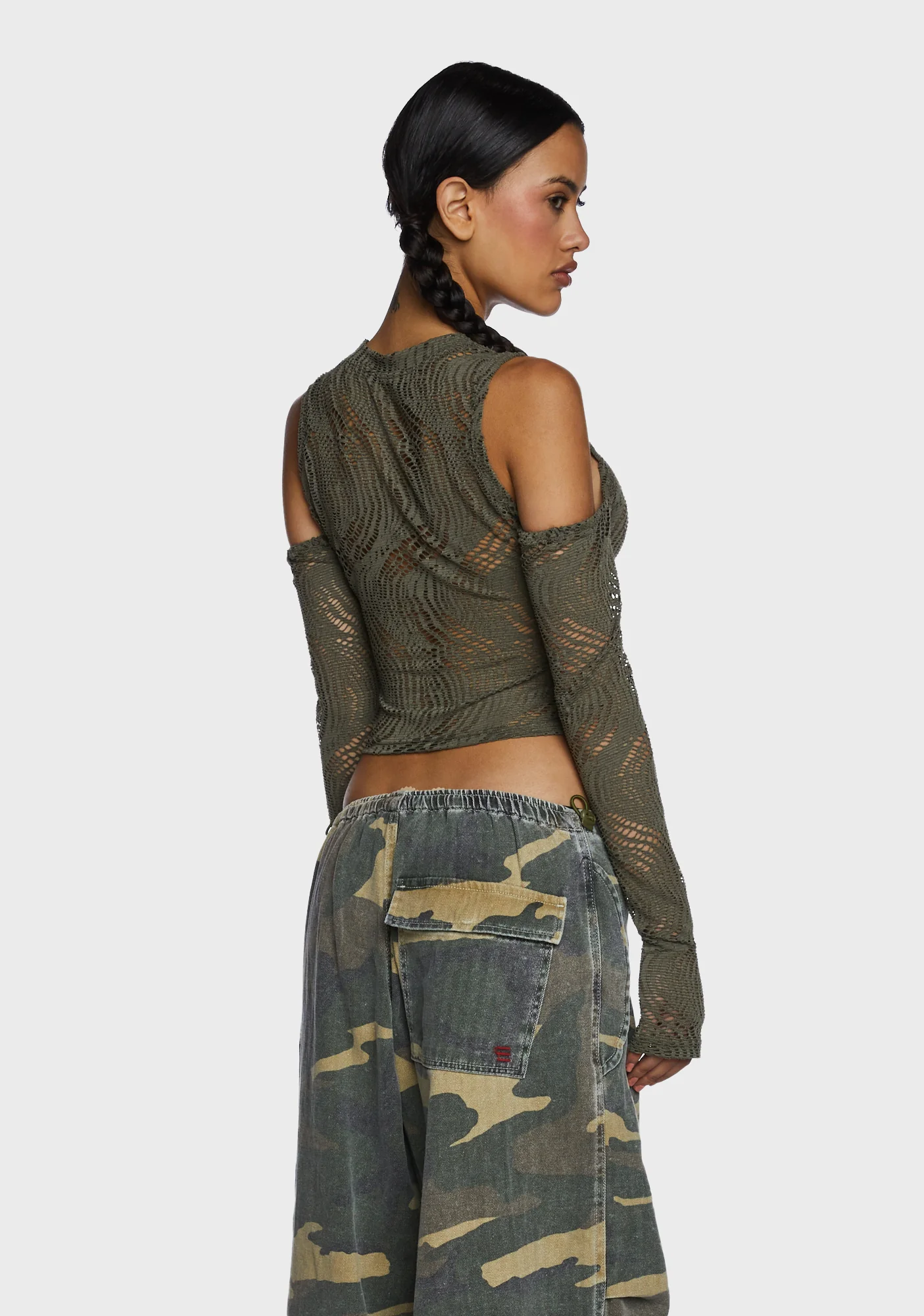 Warned You Crop Top - Green - Image 4