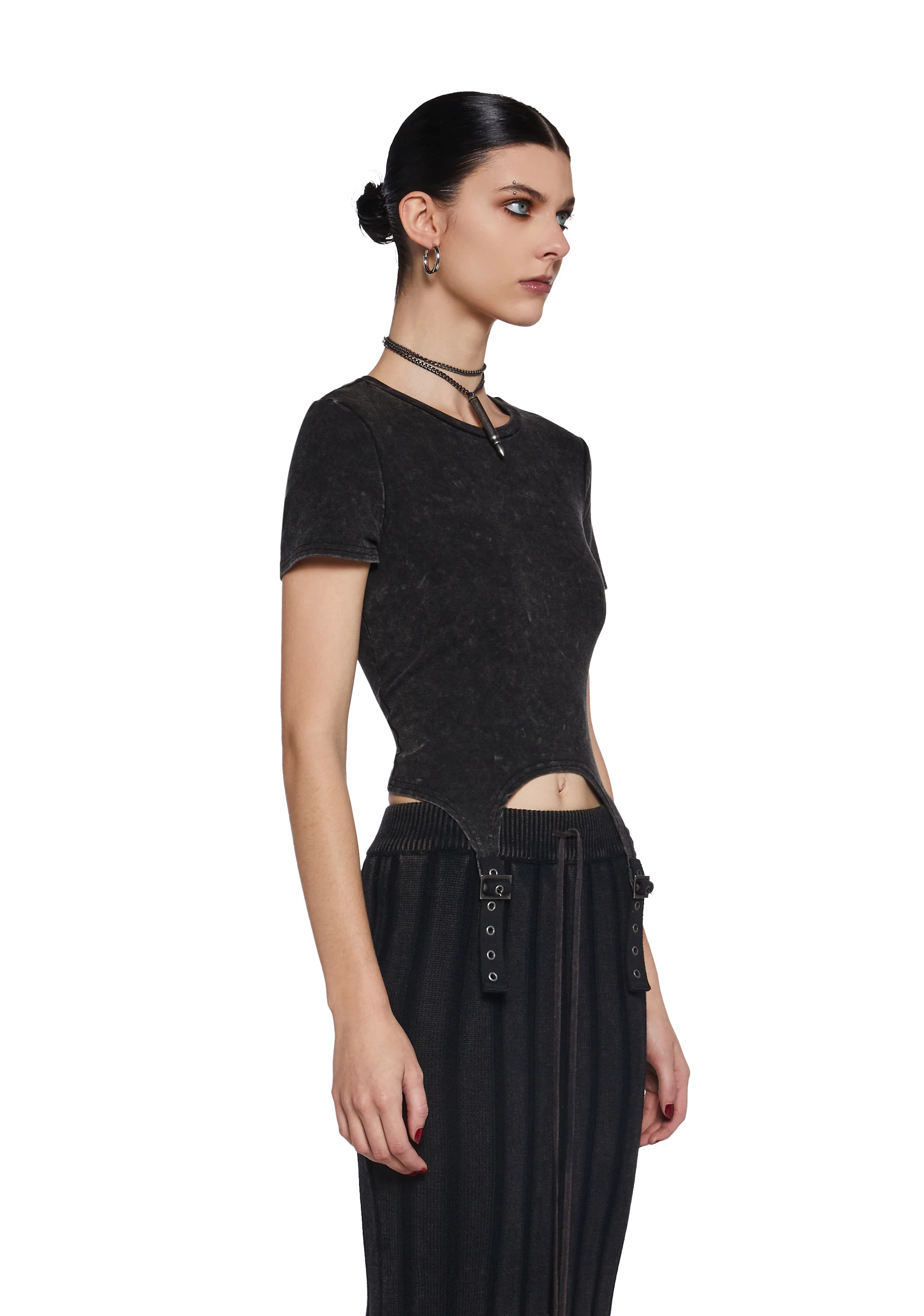 Warp Garter Strap Baby Tee - Image 3