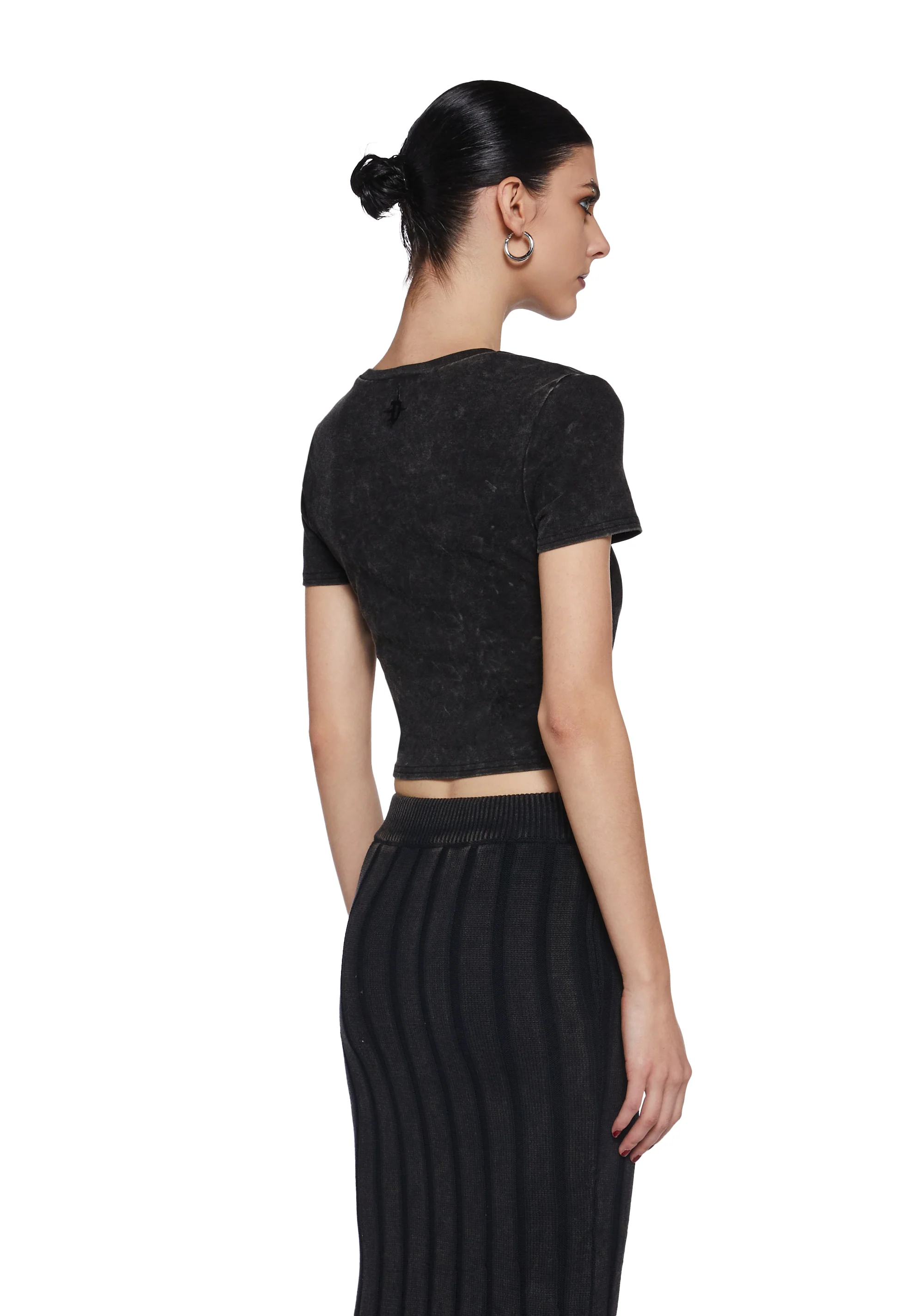 Warp Garter Strap Baby Tee - Image 4