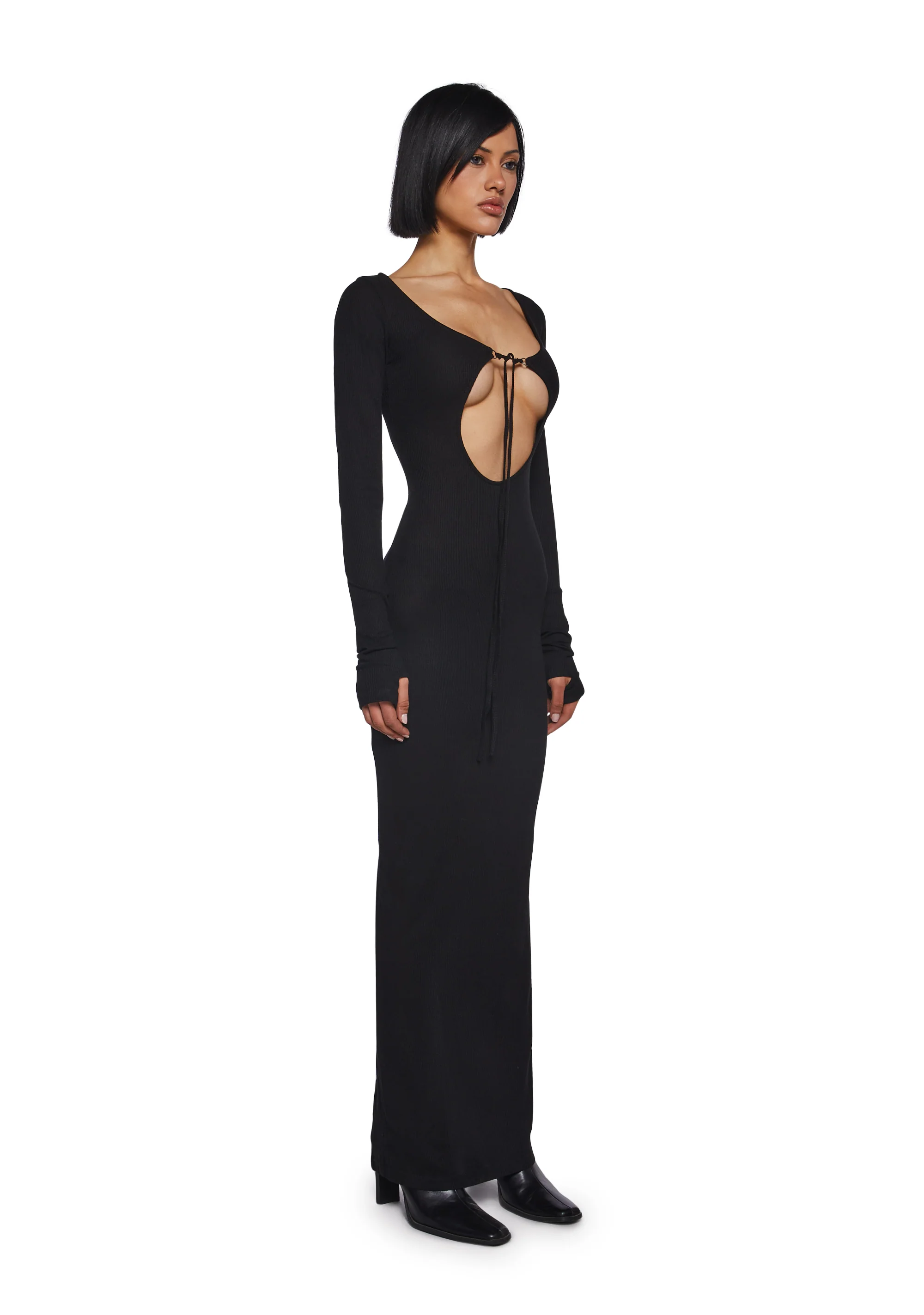Warp Thermal Maxi Dress With Cut Outs - Image 3
