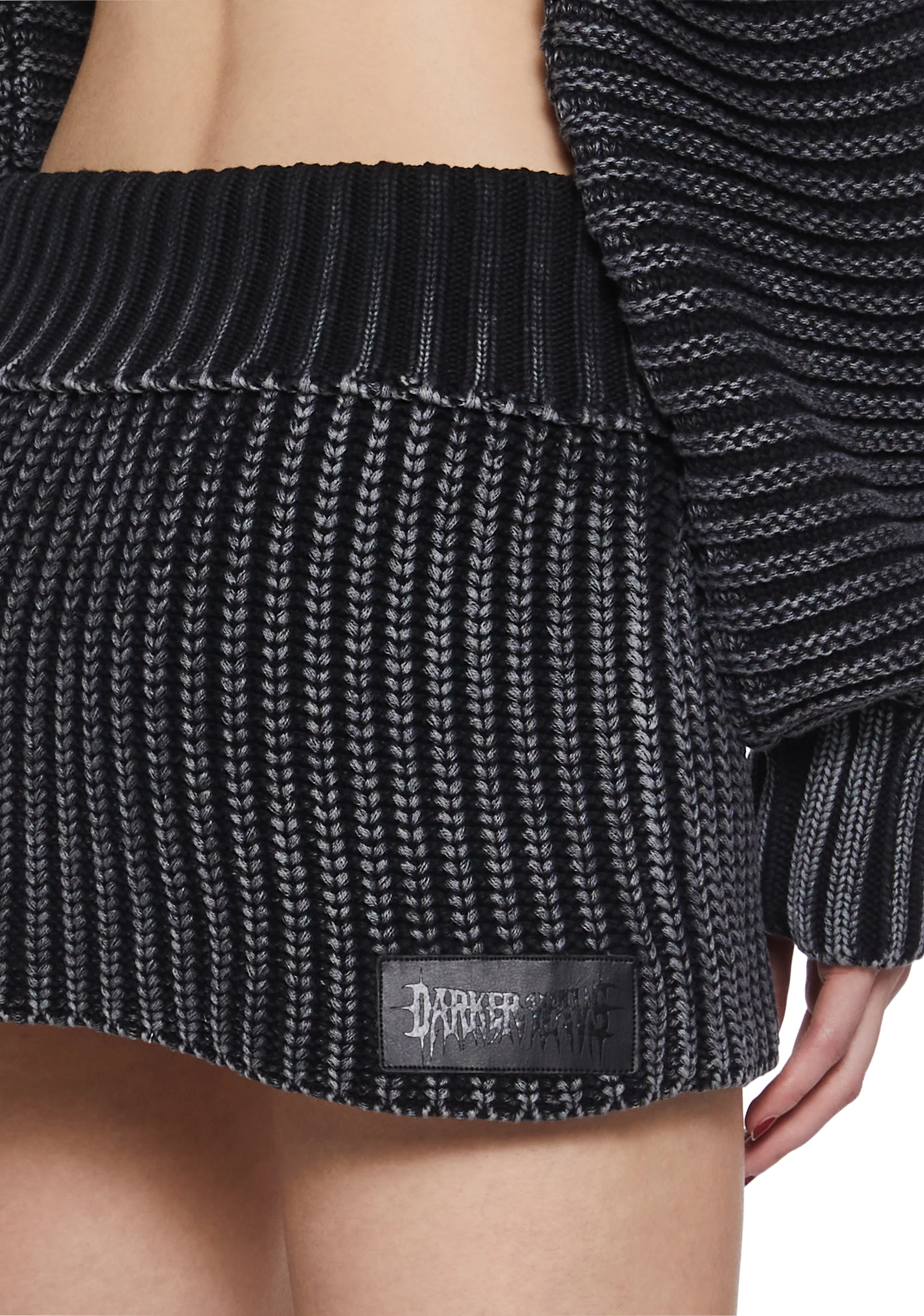 Warp Washed Sweater Skirt - Image 5