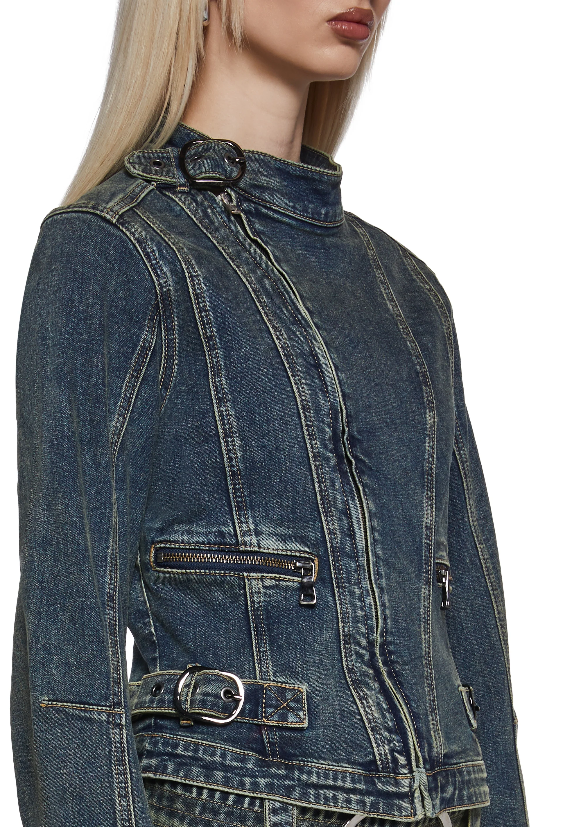 Kenzie Asymmetrical Moto Jacket - Image 5