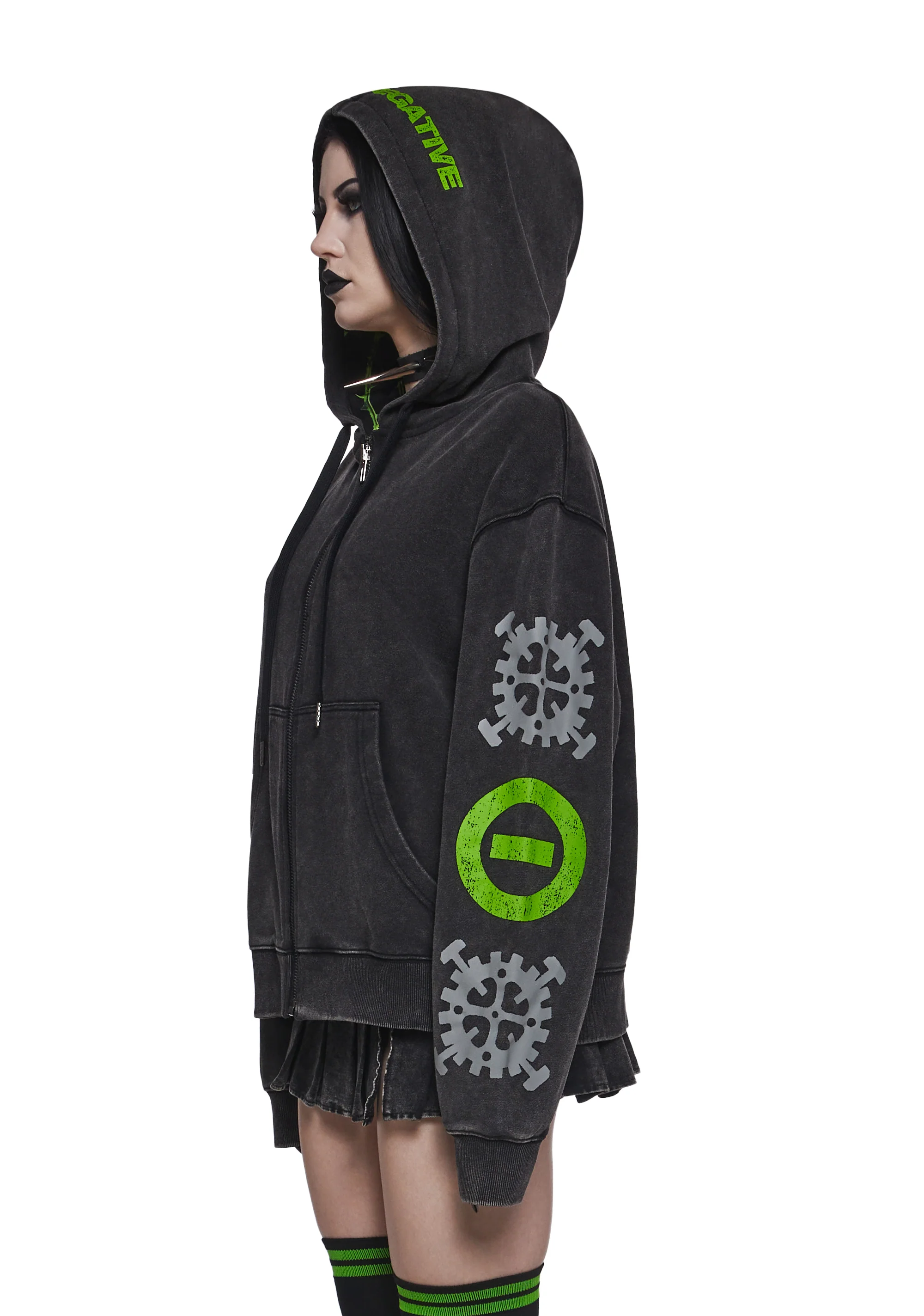 Black No.1 Washed Hoodie - Image 10