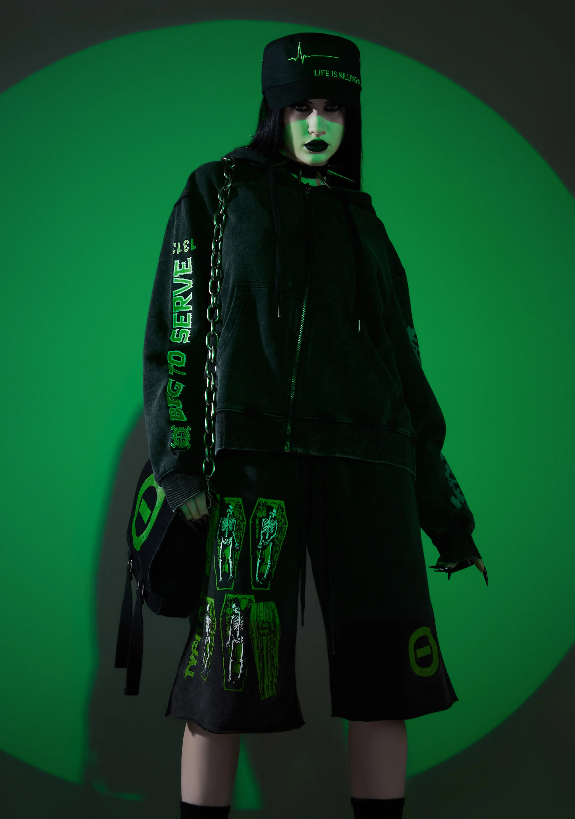 Black No.1 Washed Hoodie - Image 12