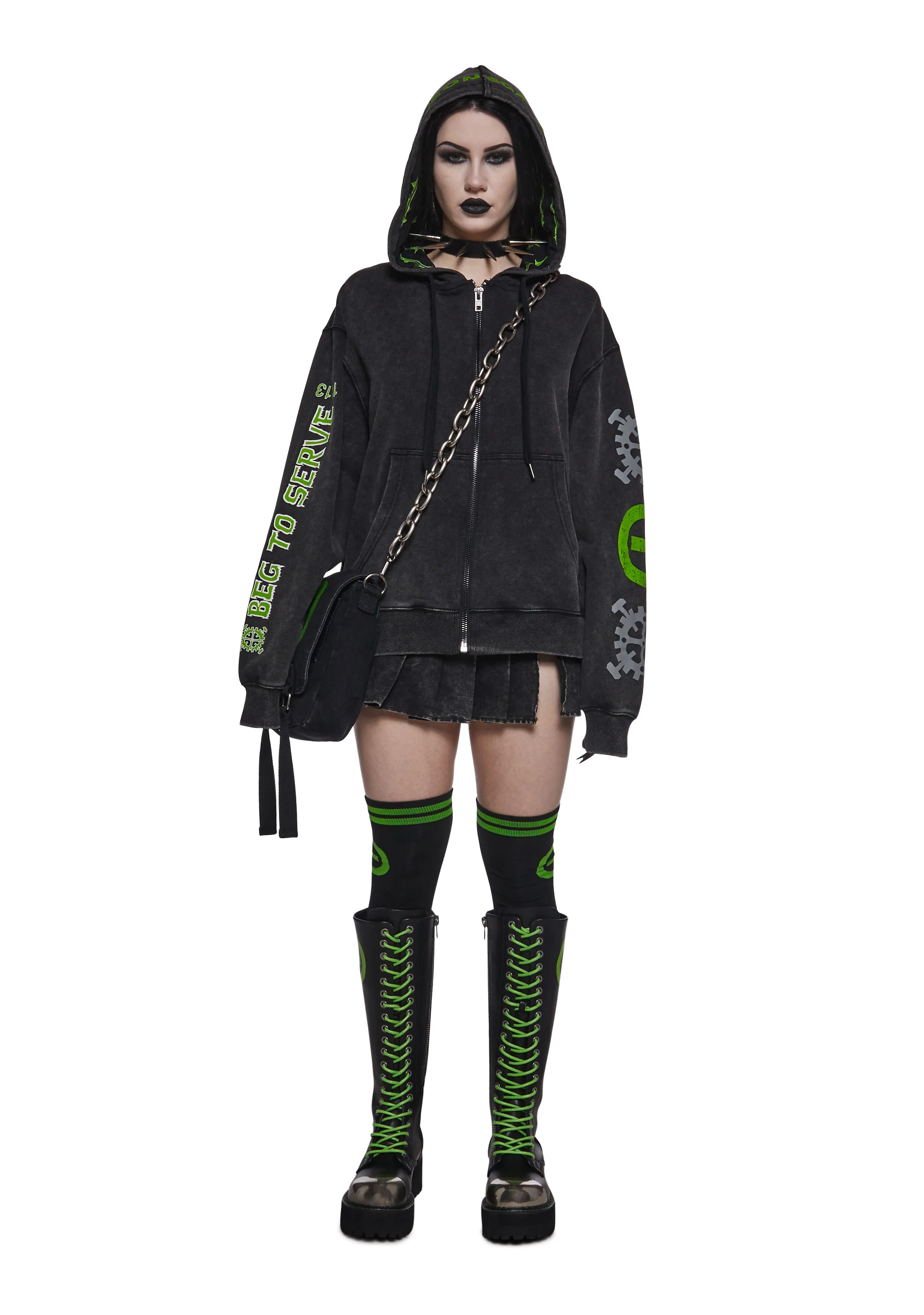Black No.1 Washed Hoodie - Image 2