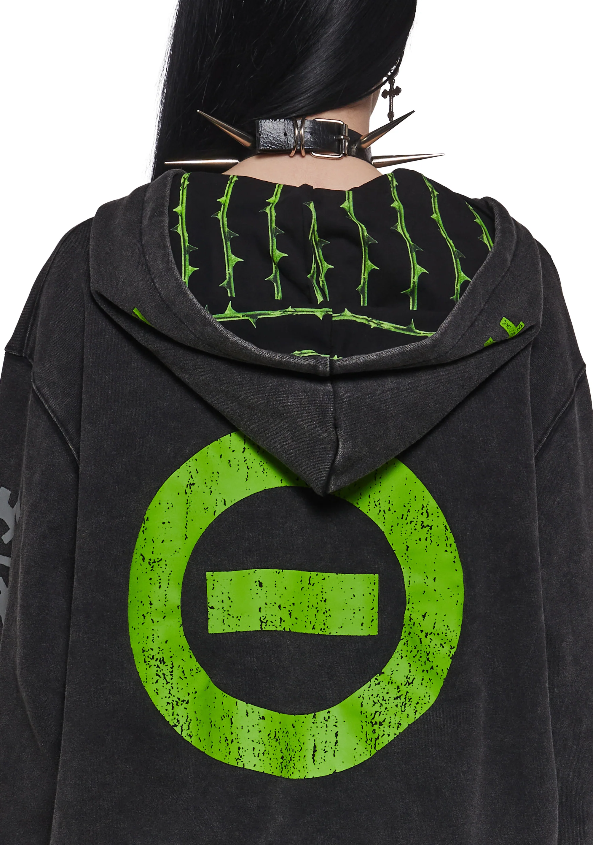 Black No.1 Washed Hoodie - Image 6