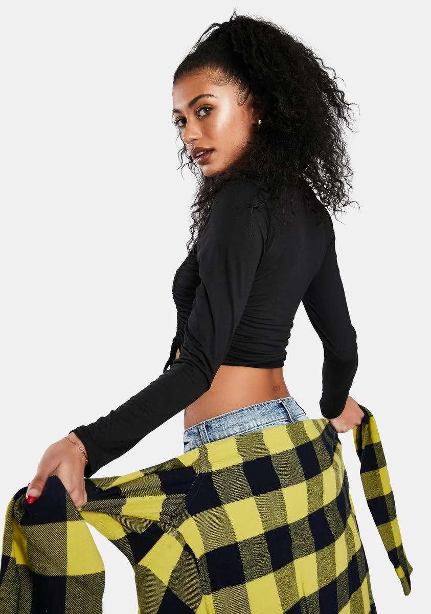 Wasted Time Ruched Crop Top - Image 4