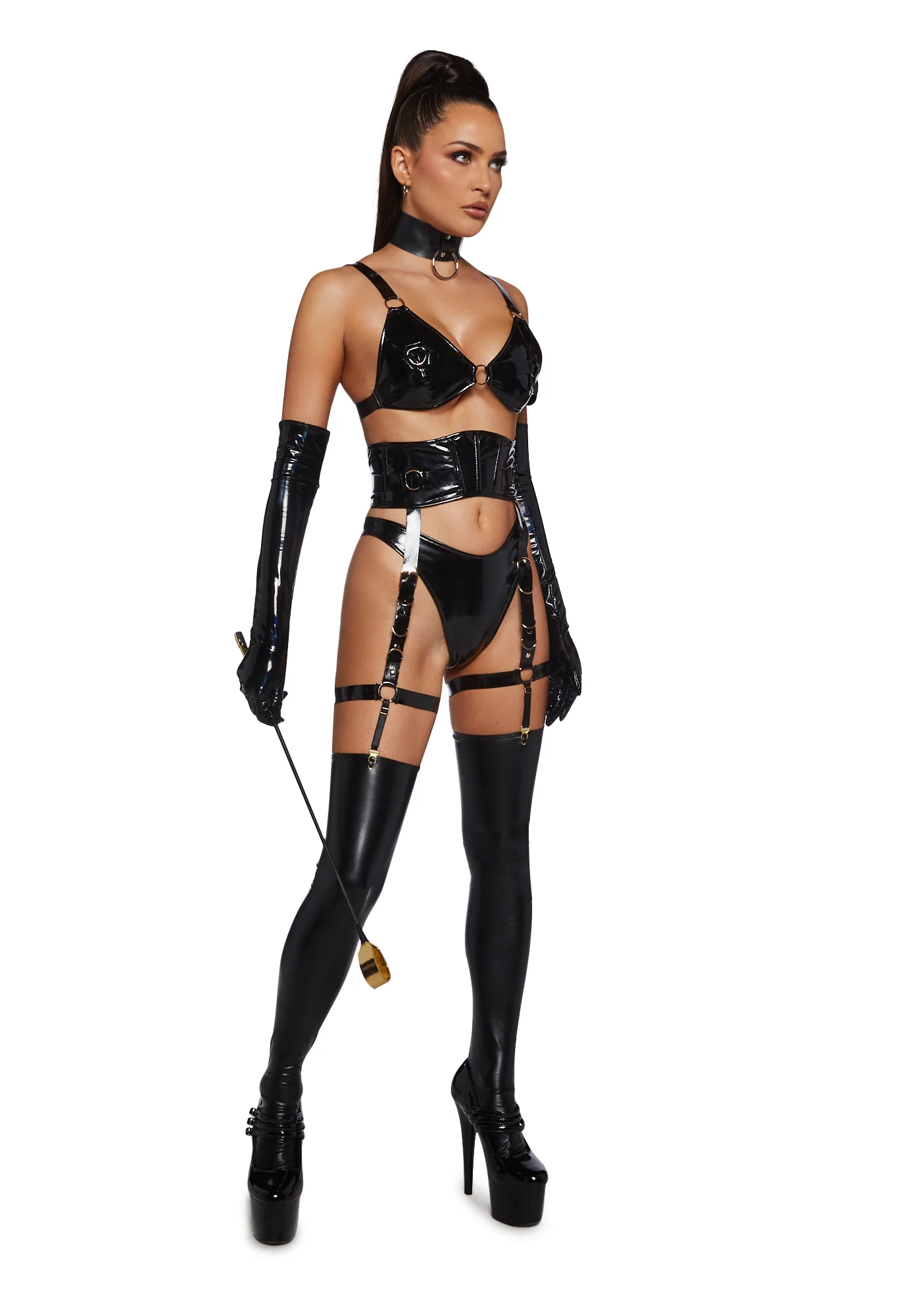 Watch Me Shine Lingerie Set - Black - Image 2