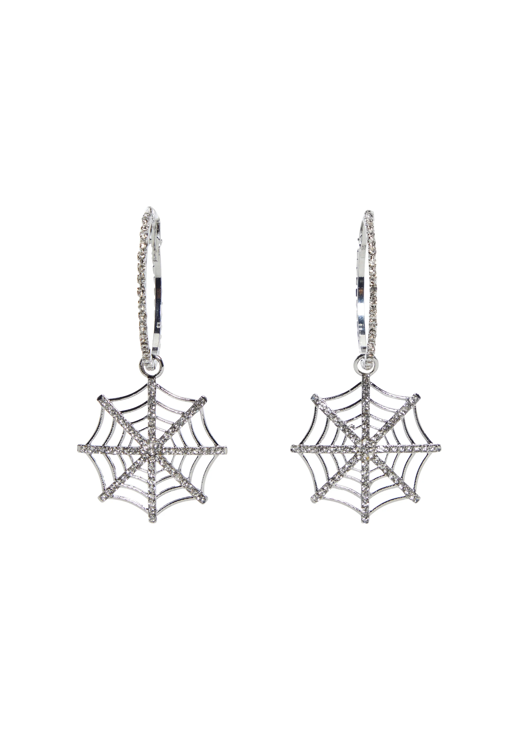 Web Of Glitz Hoop Earrings - Image 3