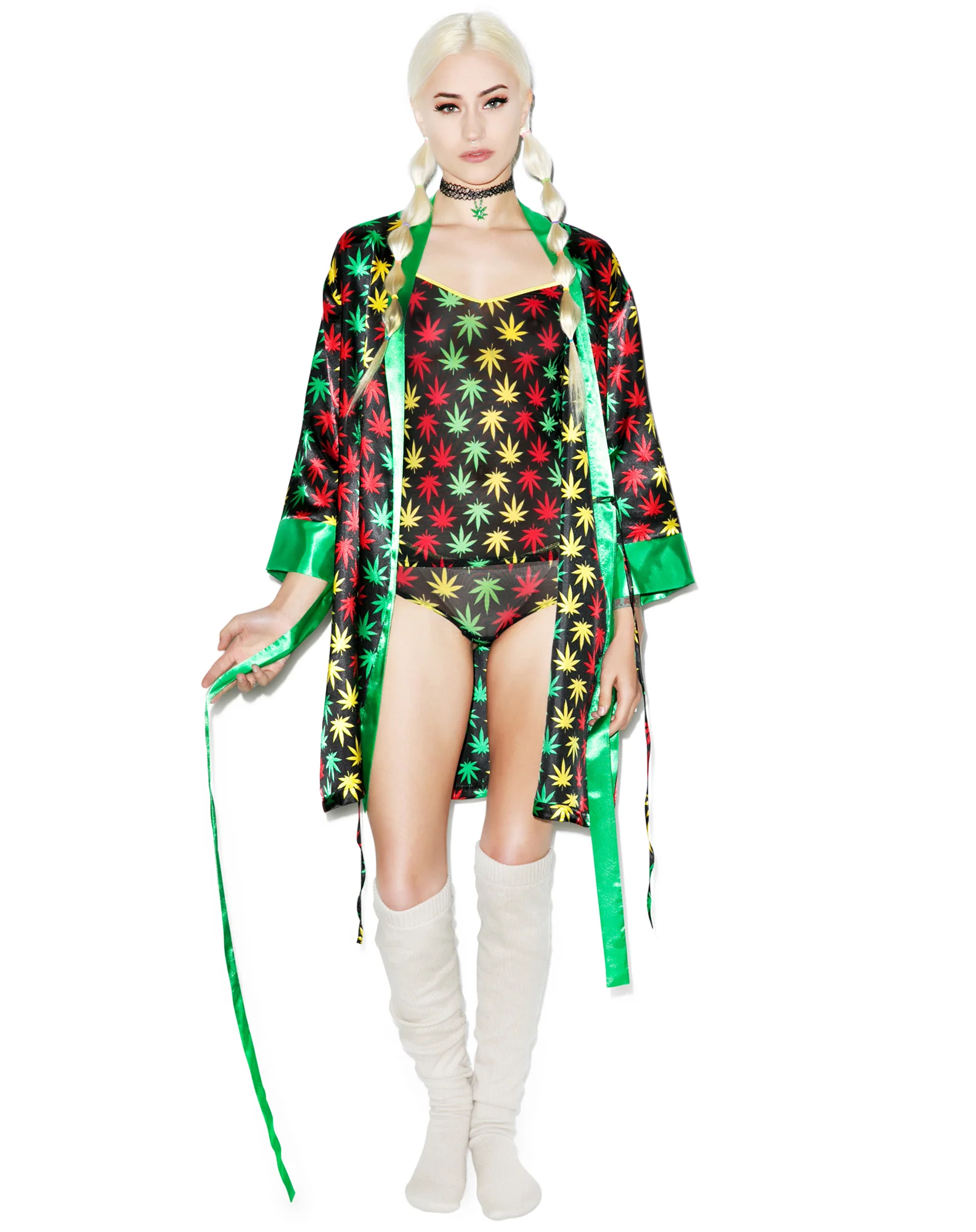 Weed Rasta Leaf Mesh Set - Image 2