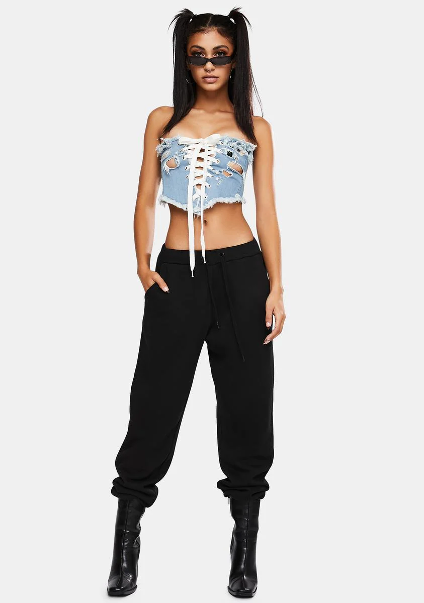 What's Girl Code Denim Corset - Image 3