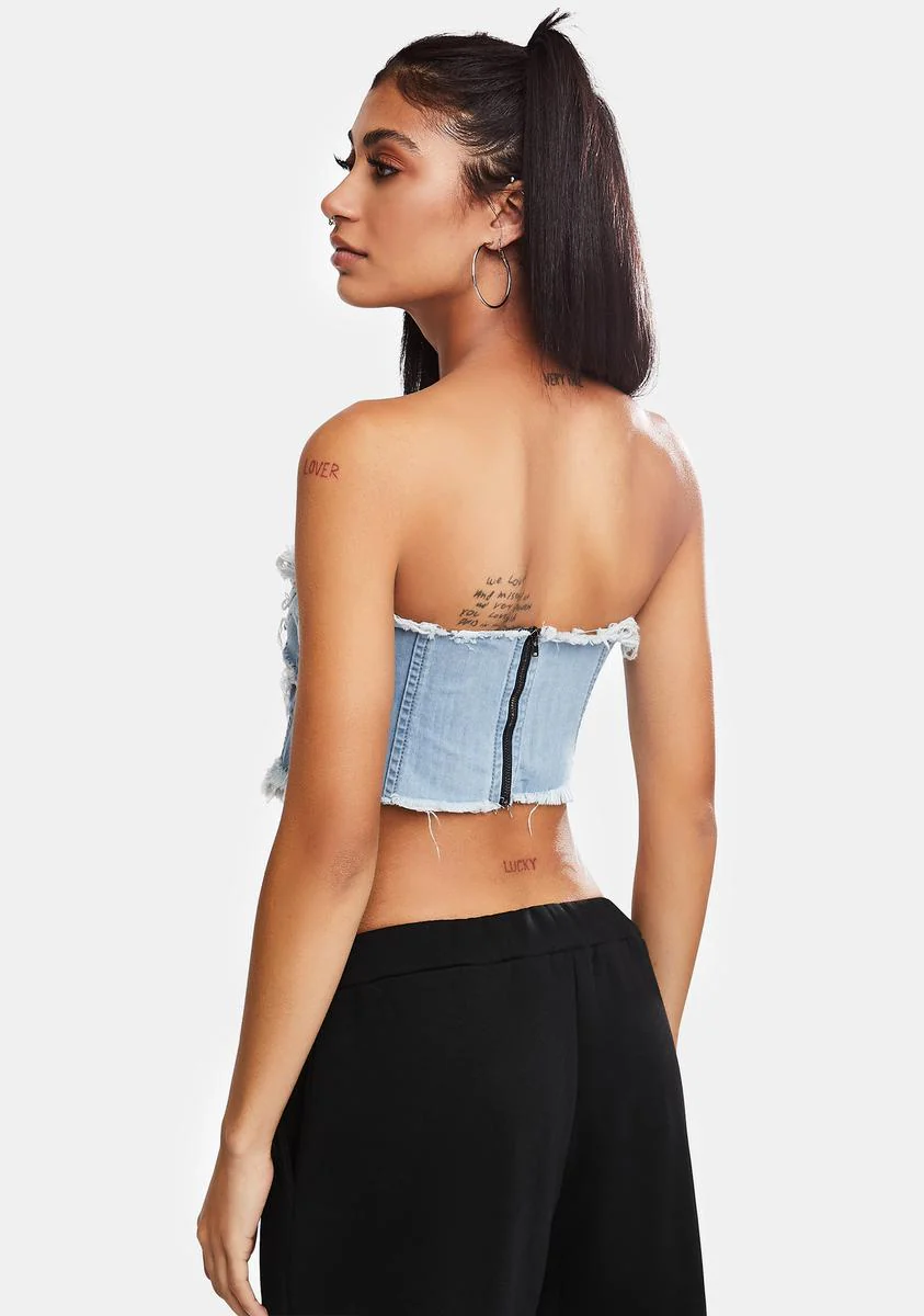 What's Girl Code Denim Corset - Image 4
