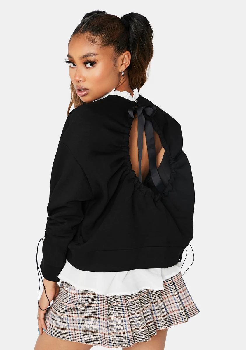 What's The Tea Keyhole Cutout Sweater - Image 2