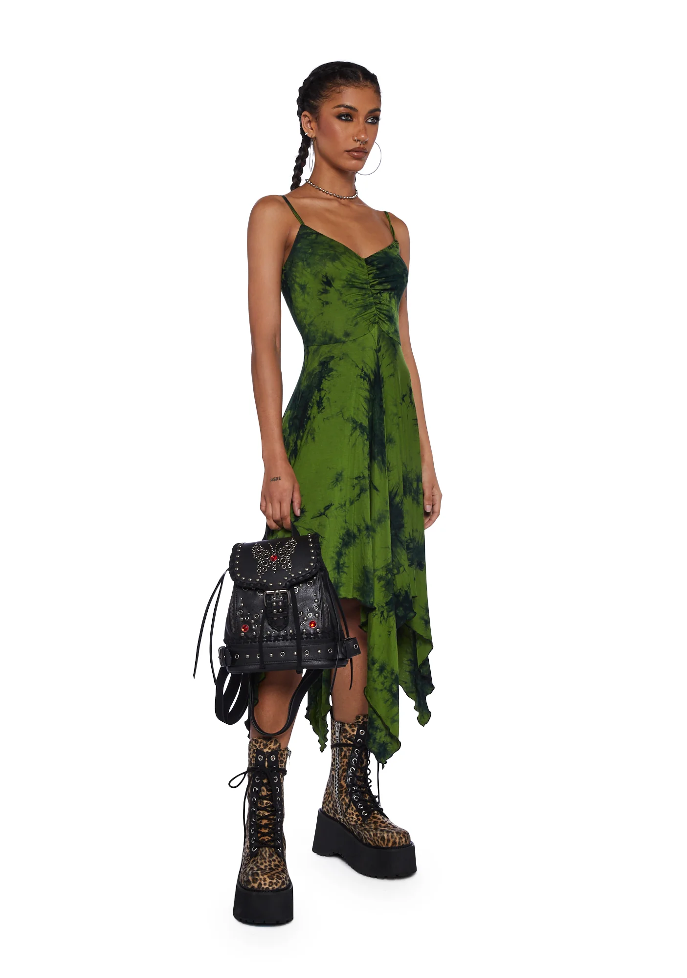 Wherever You Wander Midi Dress - Green - Image 5