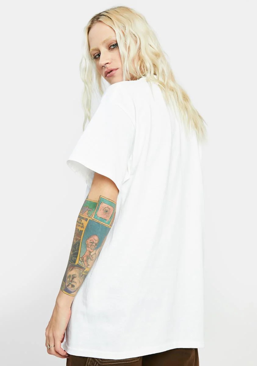 White Blondie Graphic Tee - White - Image 4