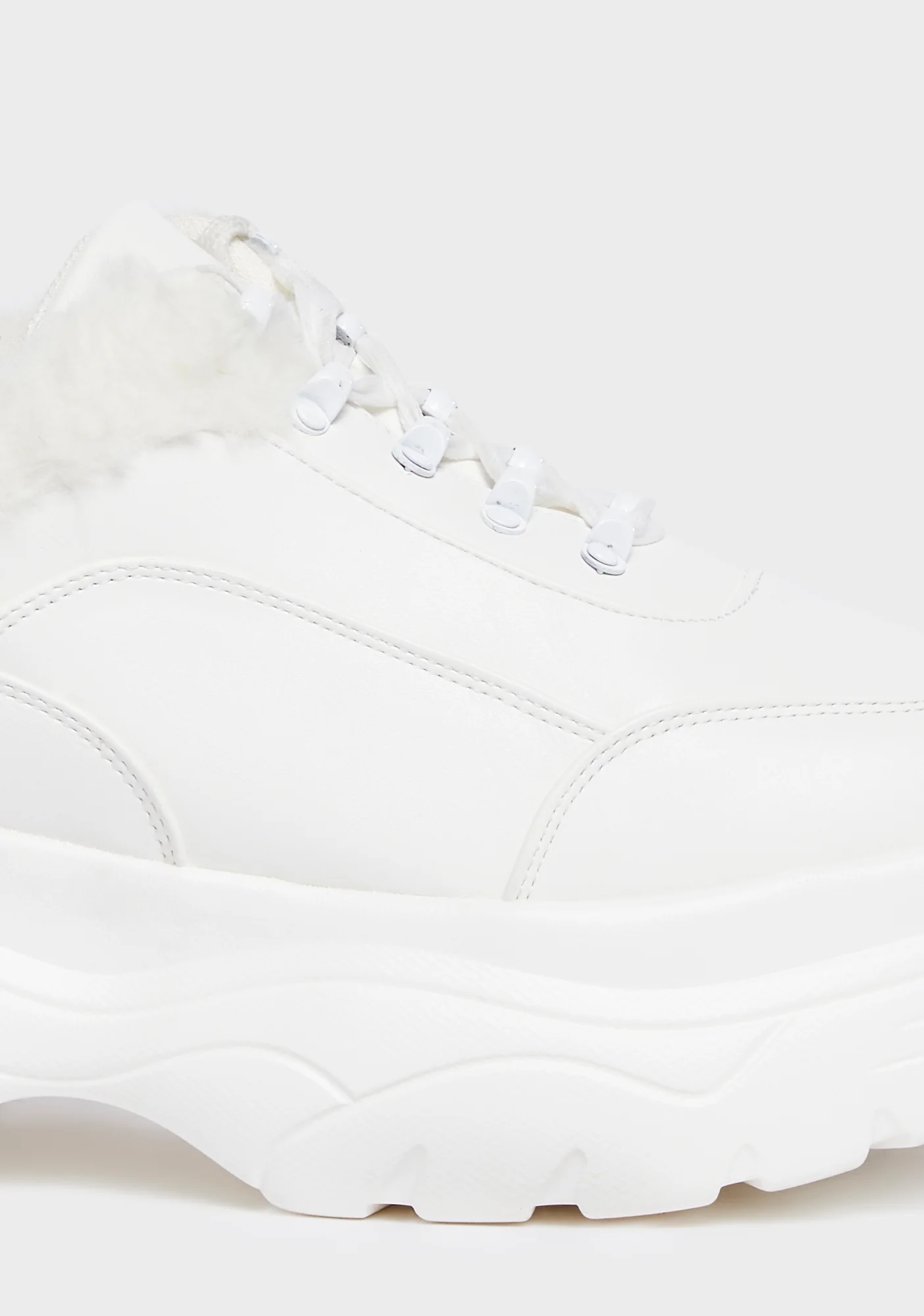 White Chunky Platform Sneakers - Image 2