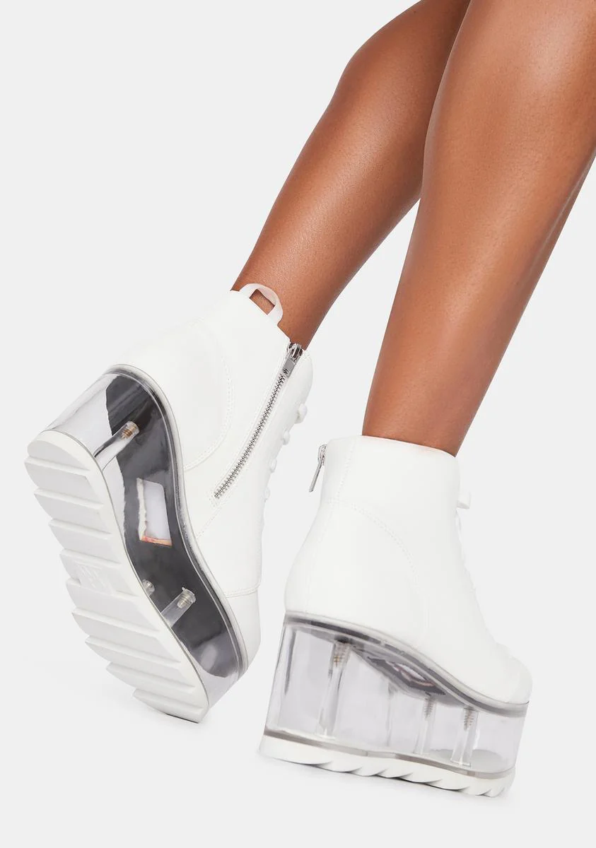 White Qloud Slayr Platform Boots - Image 4